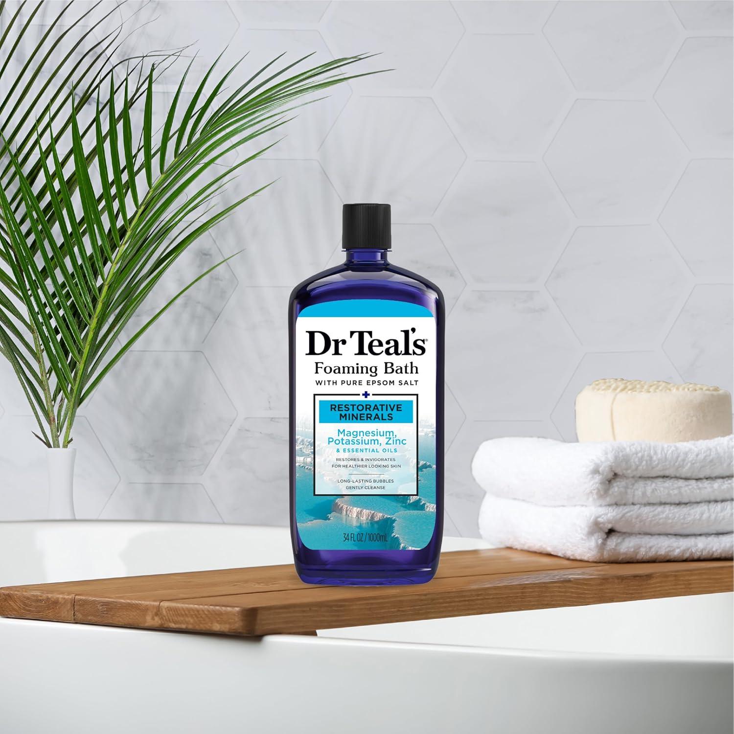 Baño Espumoso Dr Teal con Sal de Epsom 1008 ml - Paquete de 4