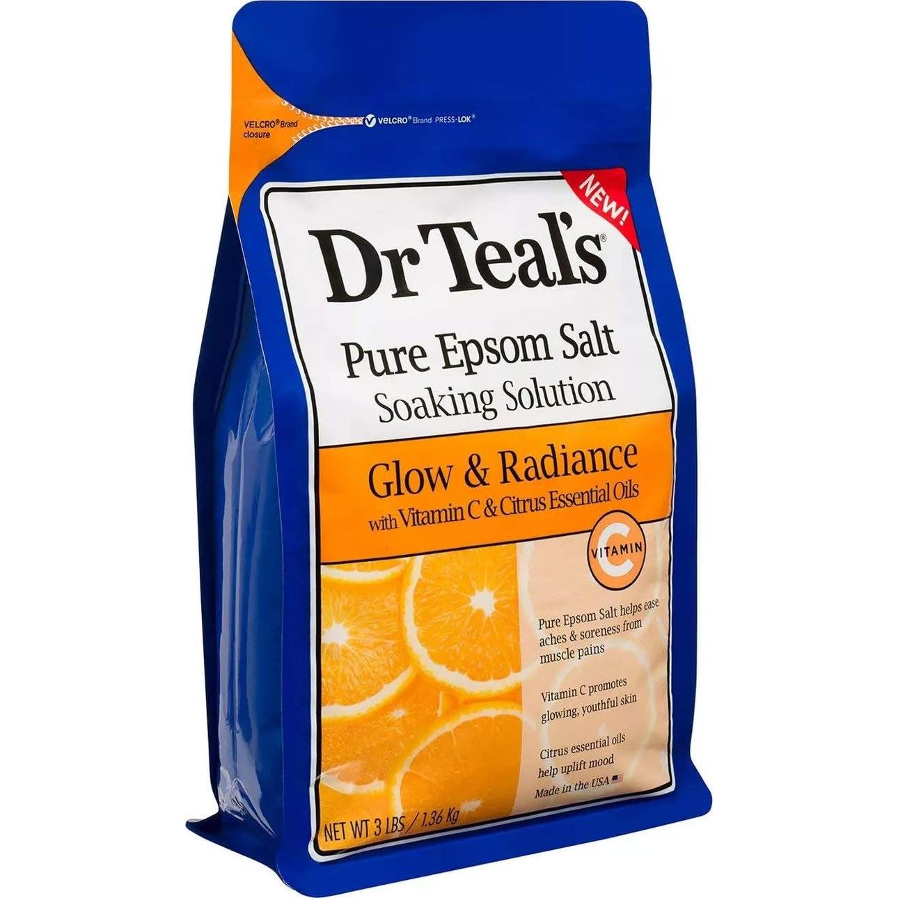Juego de Sales de Epsom Dr Teal's 2x1.36kg Eucalipto y Vitamina C