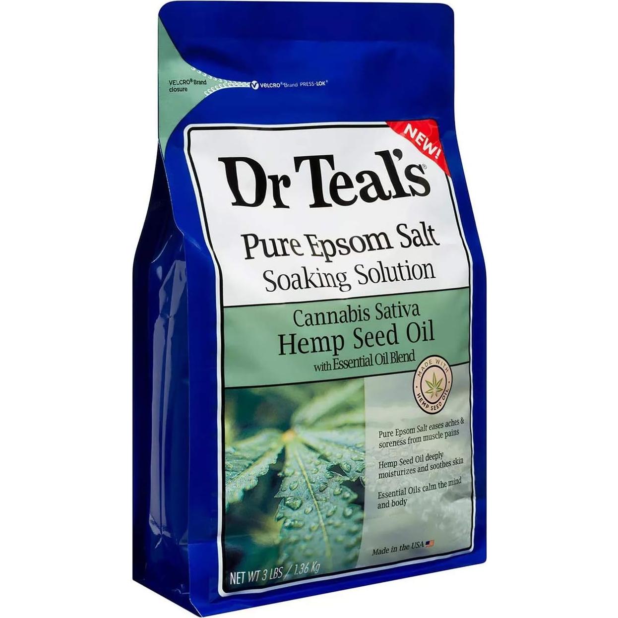 Juego de Sales de Baño Dr. Teal's 2x1.36kg Lavanda y Cáñamo