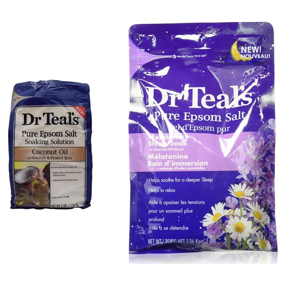 Sales de Epsom Dr Teal's con Melatonina y Aceite de Coco 1.36 kg
