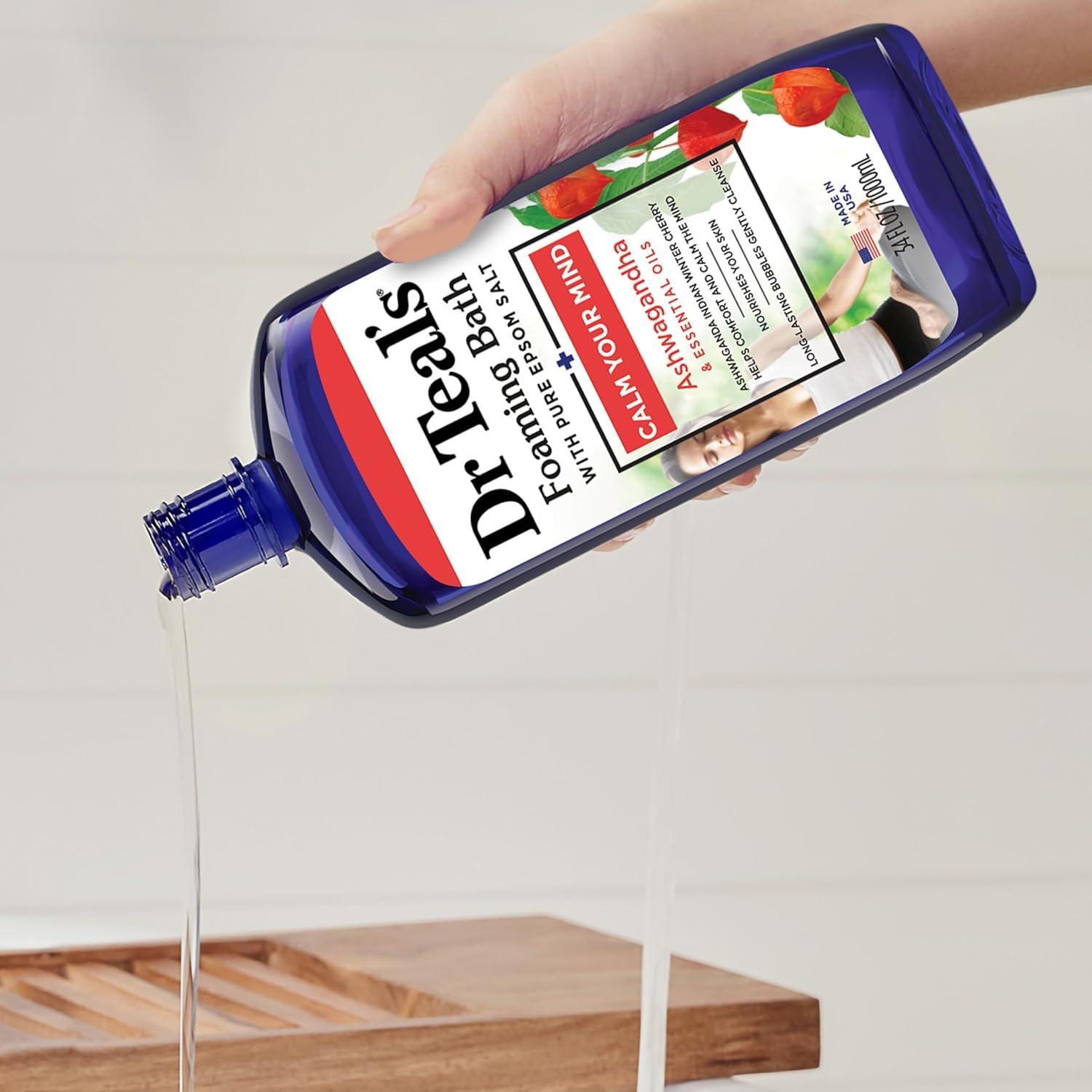 Baño Espumoso Dr Teal con Sal de Epsom y Ashwagandha 1008 ml