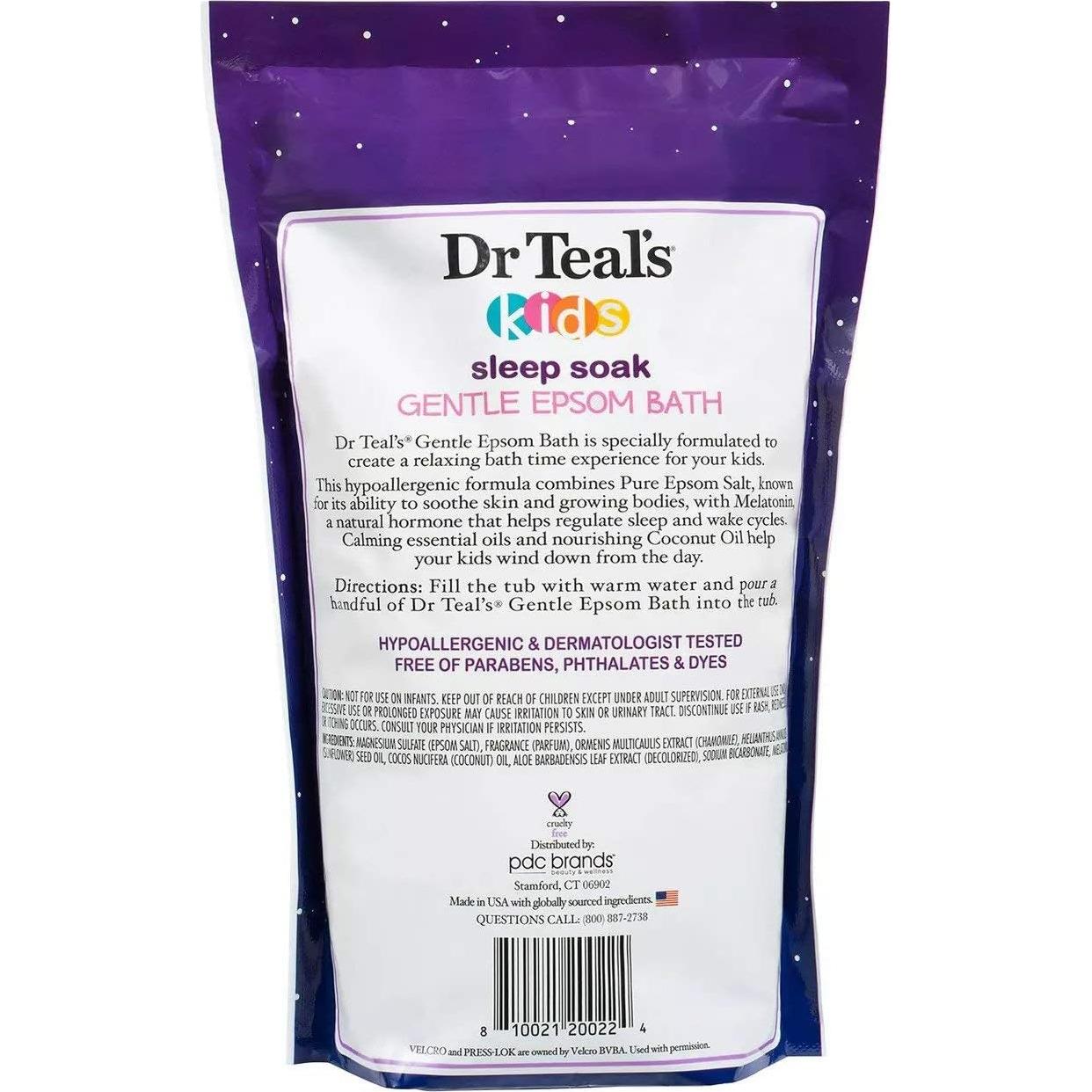 Baño Suave de Epsom Dr Teal para Niños con Melatonina 1.81 kg