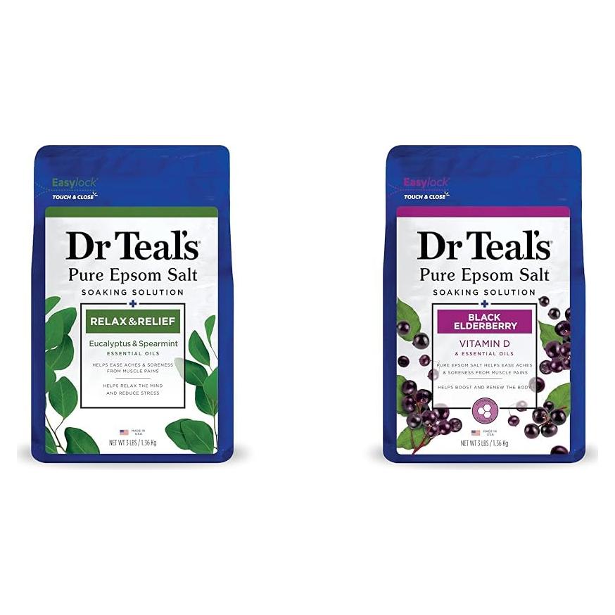 Baño de Sal Epsom Puro Dr Teal 1.36 kg Eucalipto y Menta