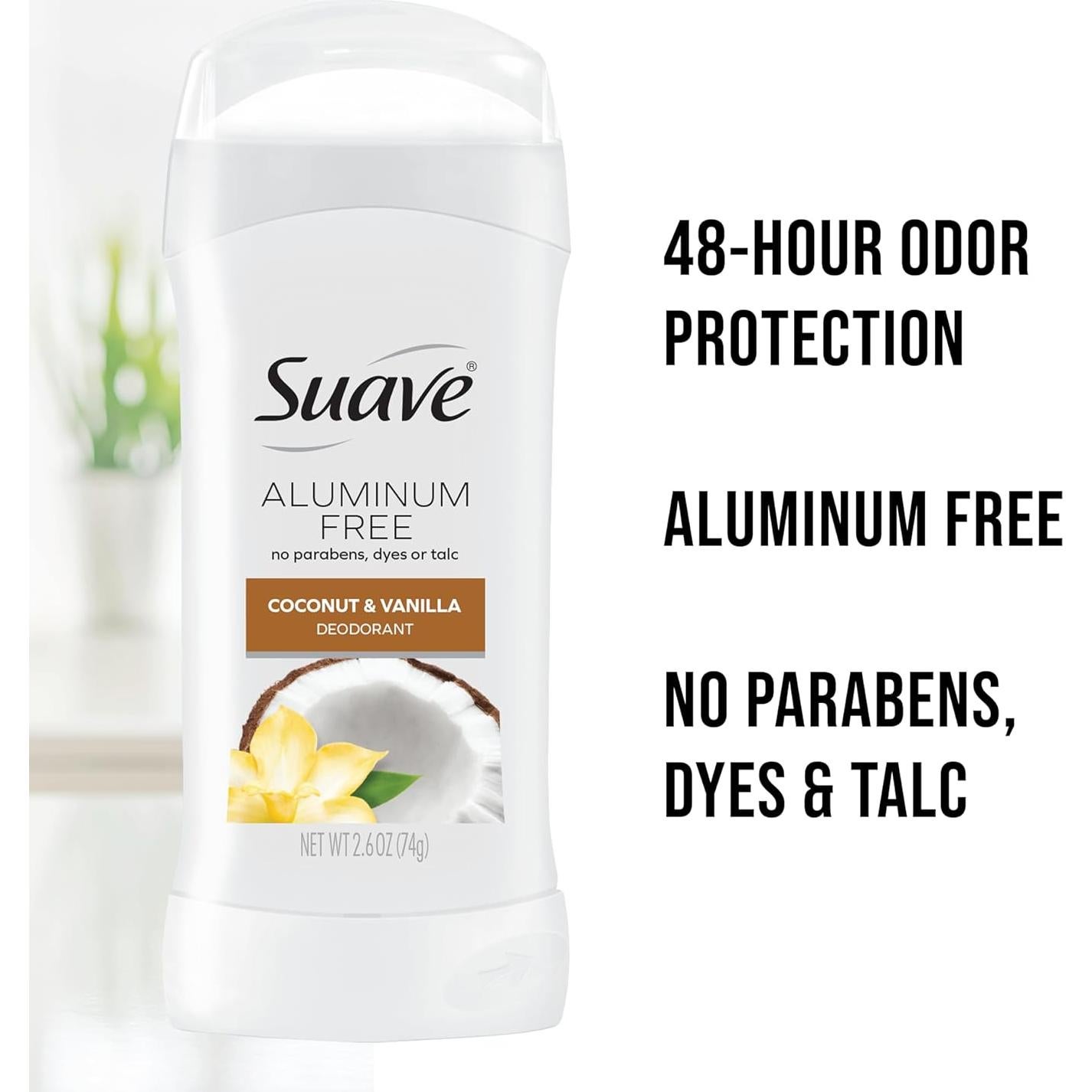 Desodorante Suave Coco y Vainilla Sin Aluminio 120 g