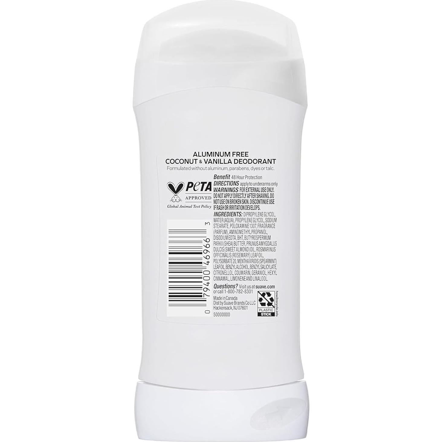 Desodorante Suave Coco y Vainilla Sin Aluminio 120 g