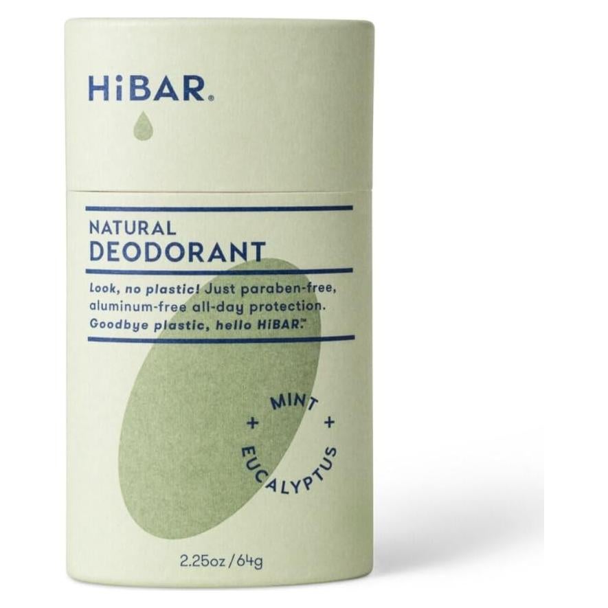 Desodorante Natural HiBAR Eucalipto y Menta - Libre de Plástico