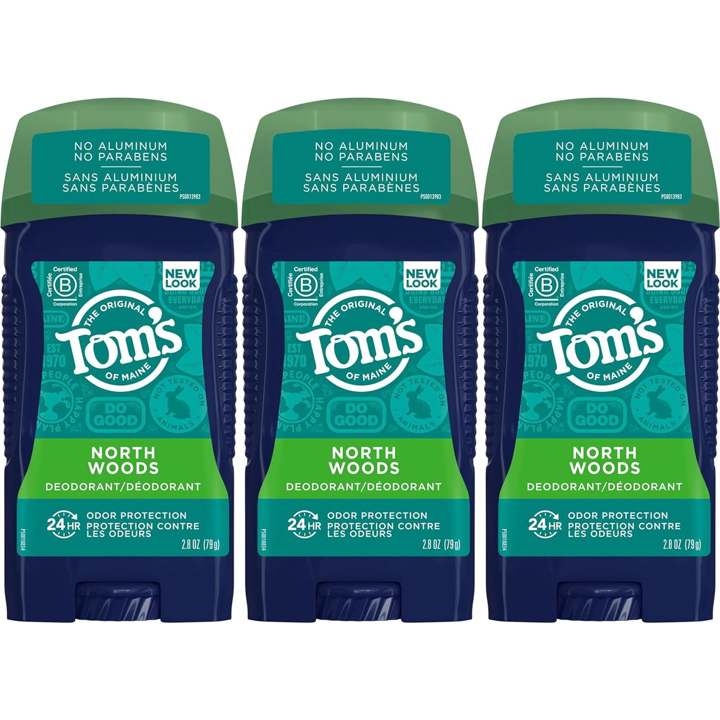 Desodorante Natural Tom's of Maine Hombres 3x79.4g Bosques del Norte