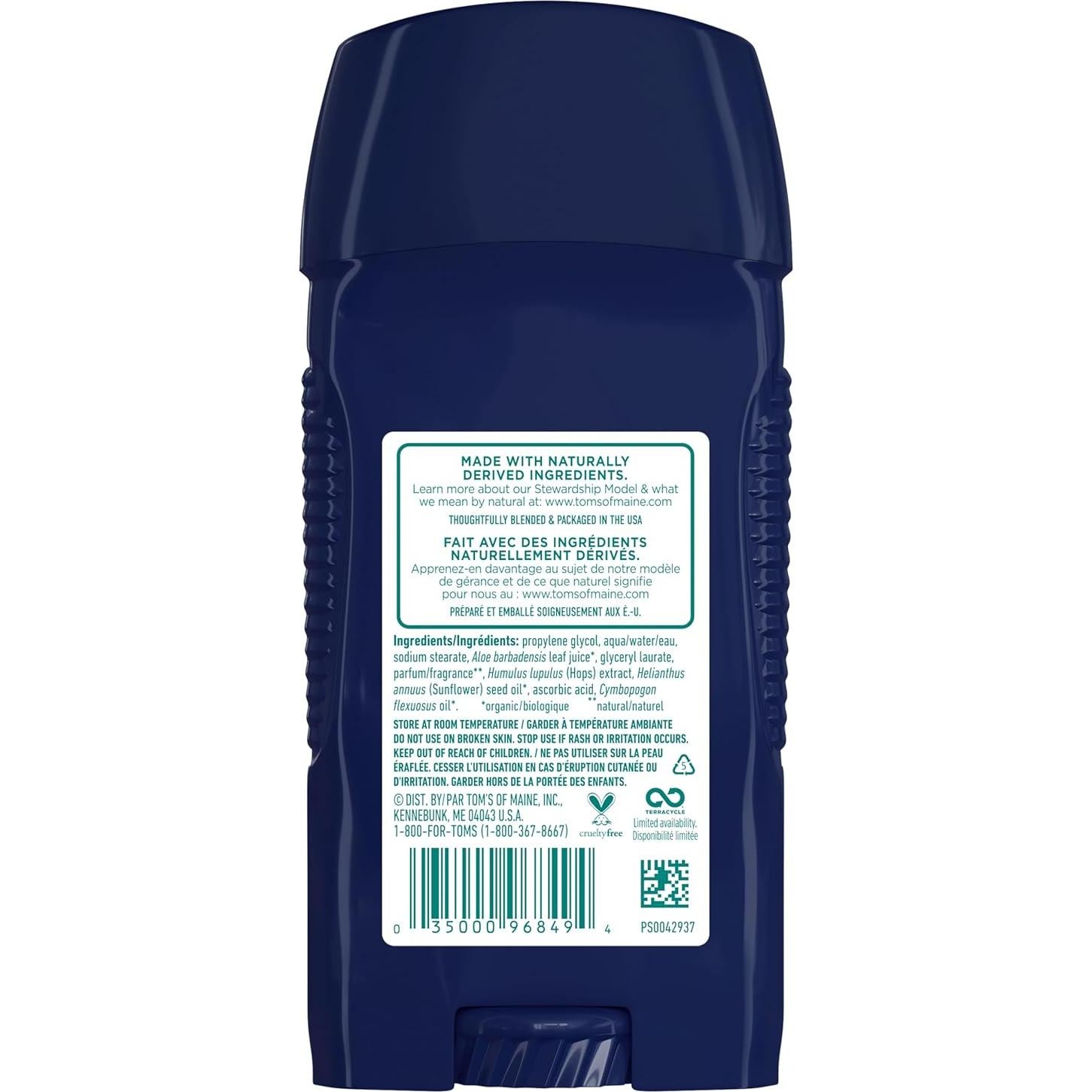 Desodorante Natural Tom's of Maine Hombres 3x79.4g Bosques del Norte