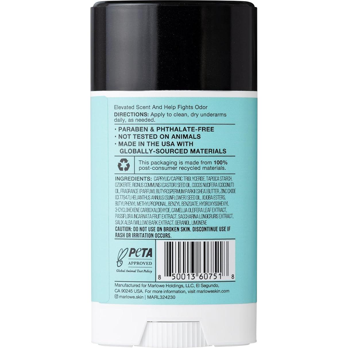 Desodorante en Barra MARLOWE. Santal 70.87 g Sin Aluminio