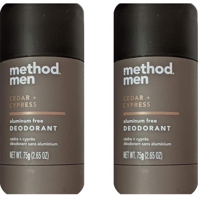 Desodorante Sin Aluminio Method Men Cedro y Ciprés 75g Pack 2