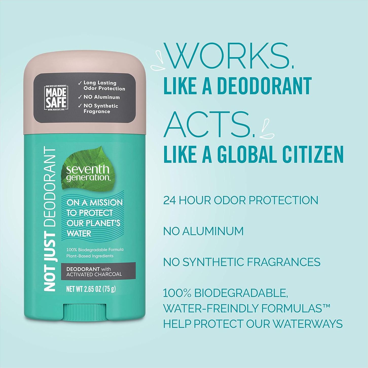 Desodorante Sin Aluminio Seventh Generation 75 g Carbón Activado