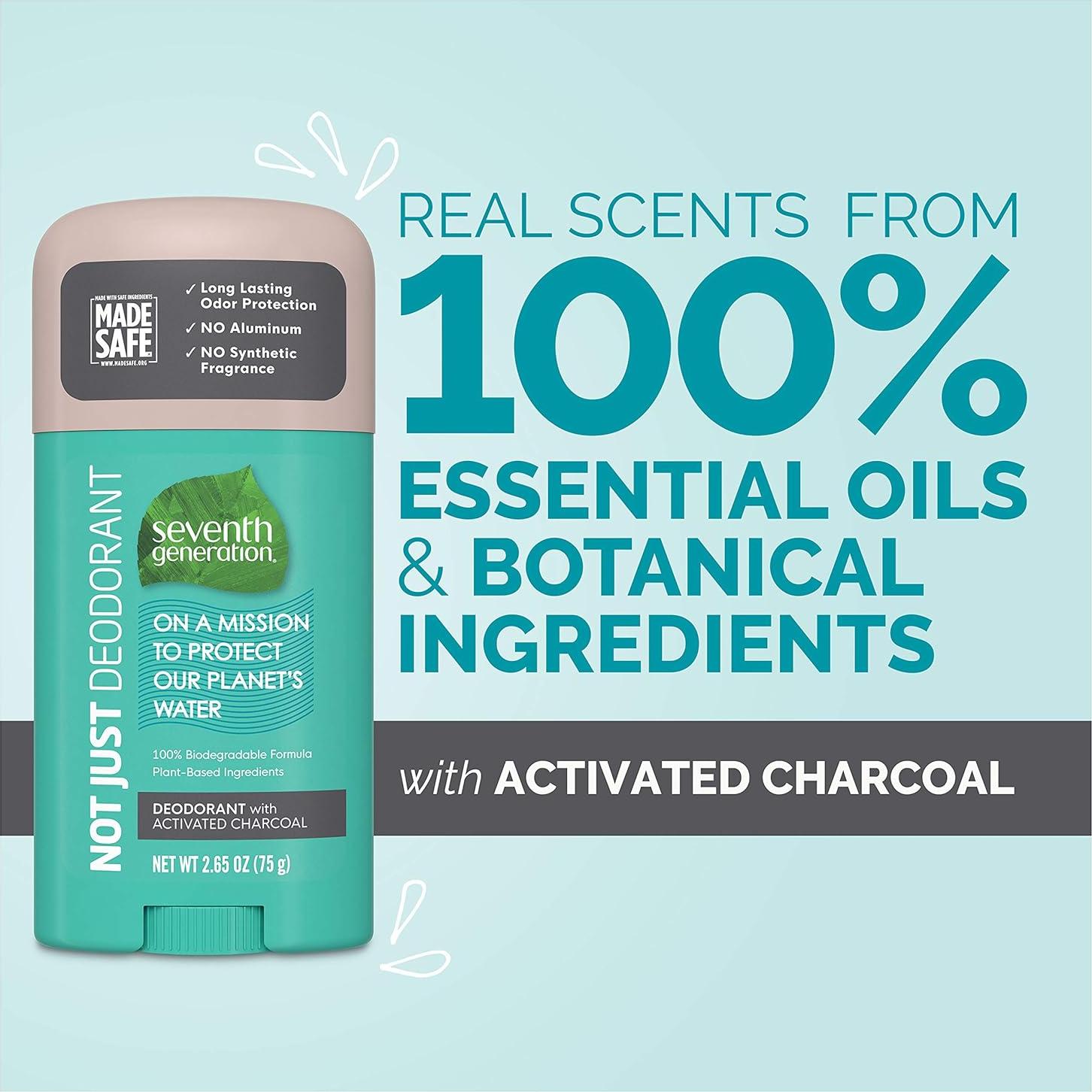 Desodorante Sin Aluminio Seventh Generation 75 g Carbón Activado