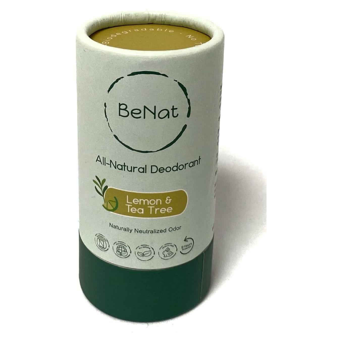 Desodorante Natural Ecológico Elementos Naturales 85 g Limón y Árbol de Té