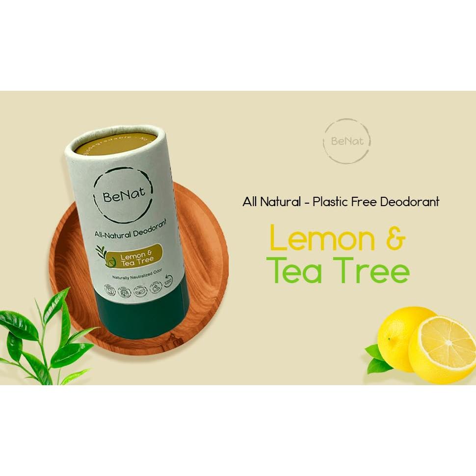 Desodorante Natural Ecológico Elementos Naturales 85 g Limón y Árbol de Té