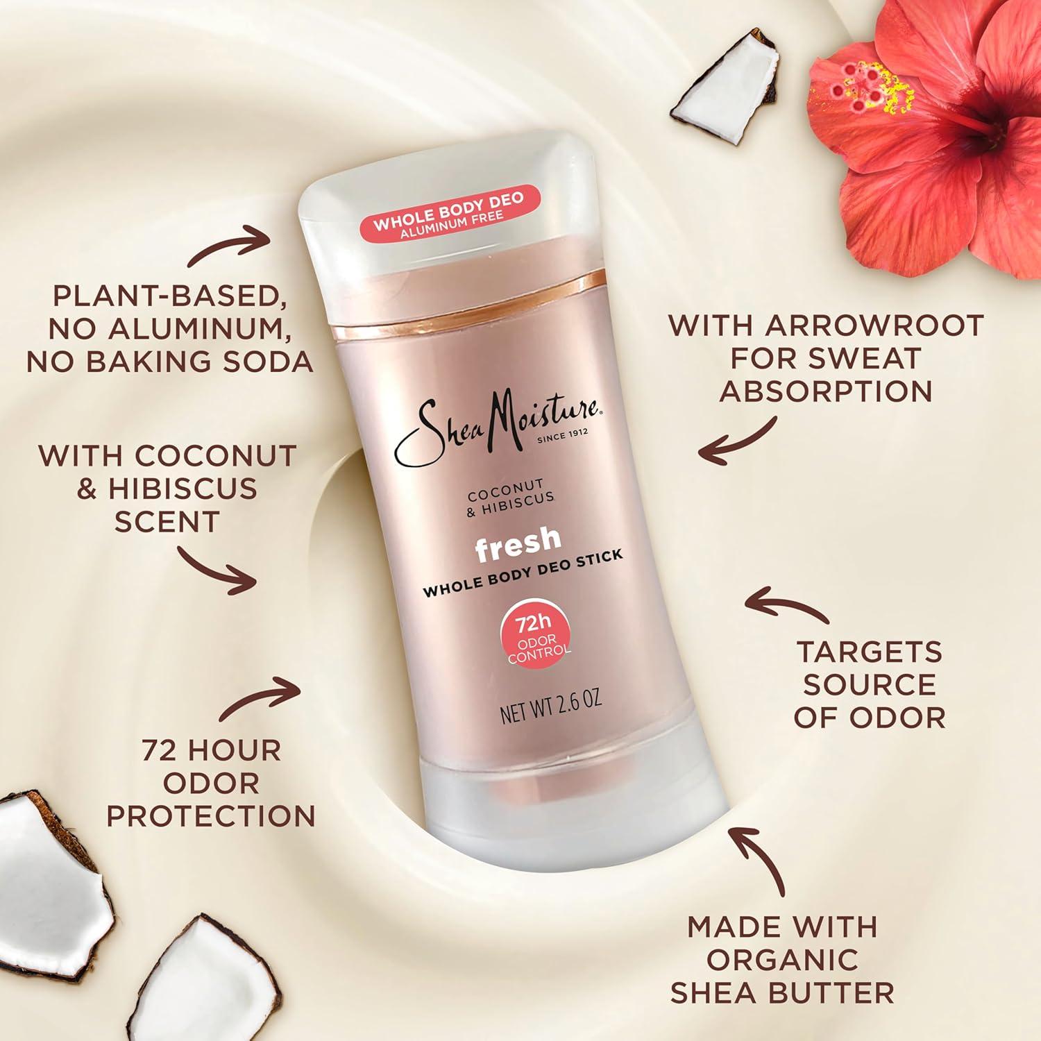 Desodorante en Barra SheaMoisture Coco y Hibisco 132 g 72h