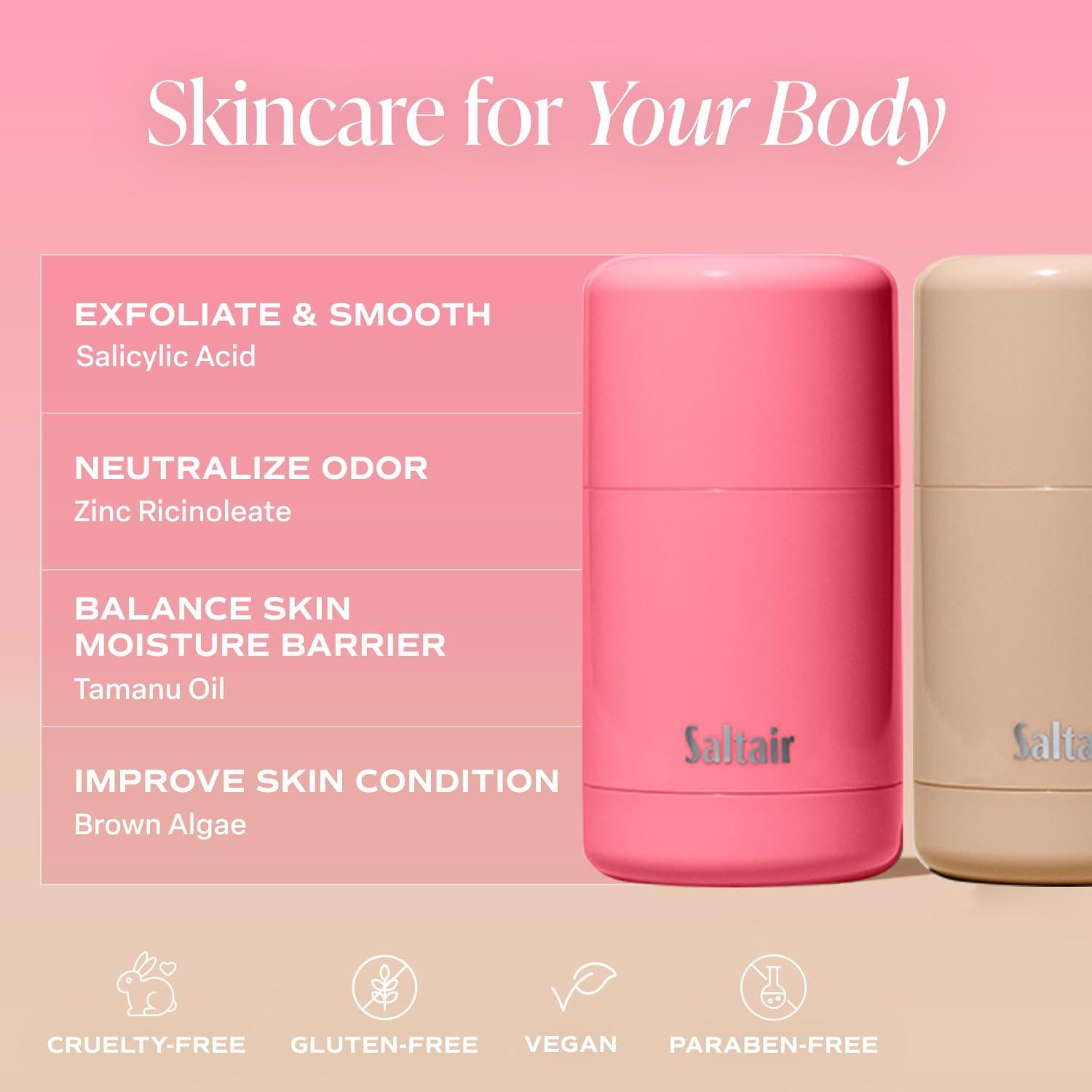 Desodorante Saltair Skincare sin Aluminio - 2 Fragancias 48.2g