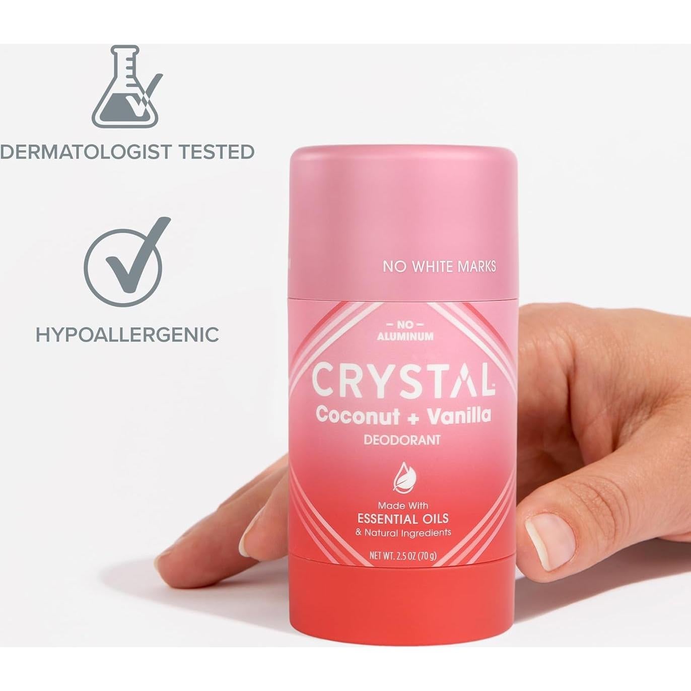 Desodorante Natural en Barra Cristal 70.87 g Coco + Vainilla