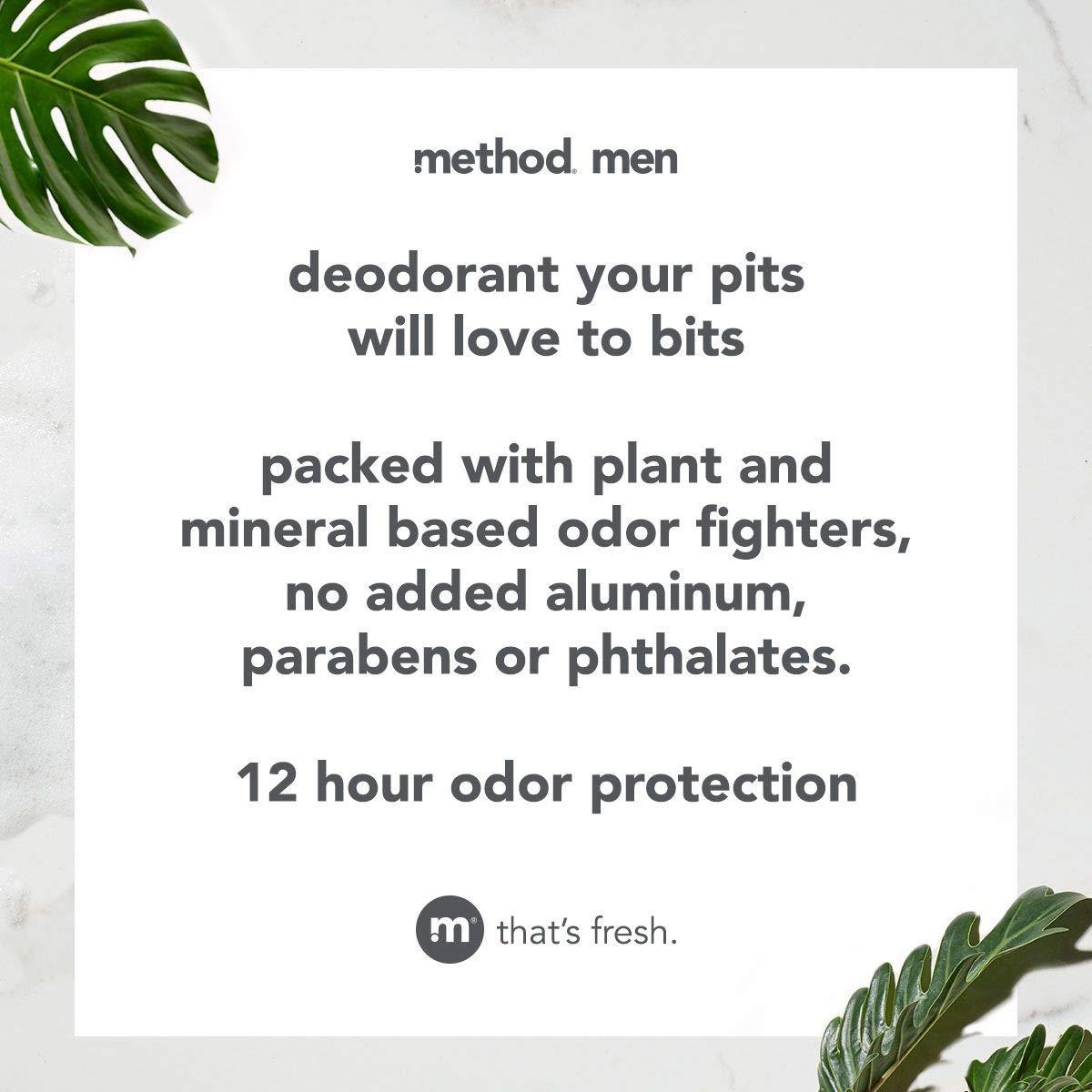 Desodorante para hombres Method sin aluminio 75g x6 - Enebro y Salvia