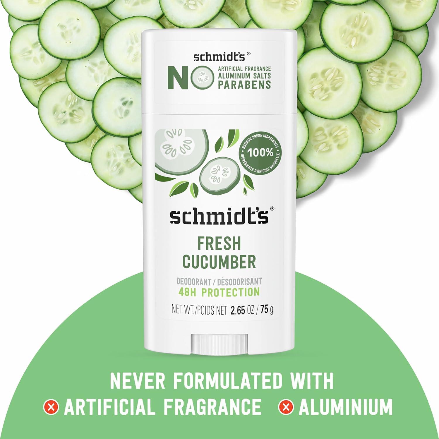 Desodorante Vegano Schmidt's Pepino Fresco 75 g - Sin Aluminio
