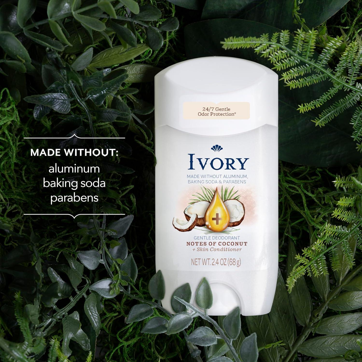 Desodorante Suave Ivory 68g Libre de Aluminio y Parabenos