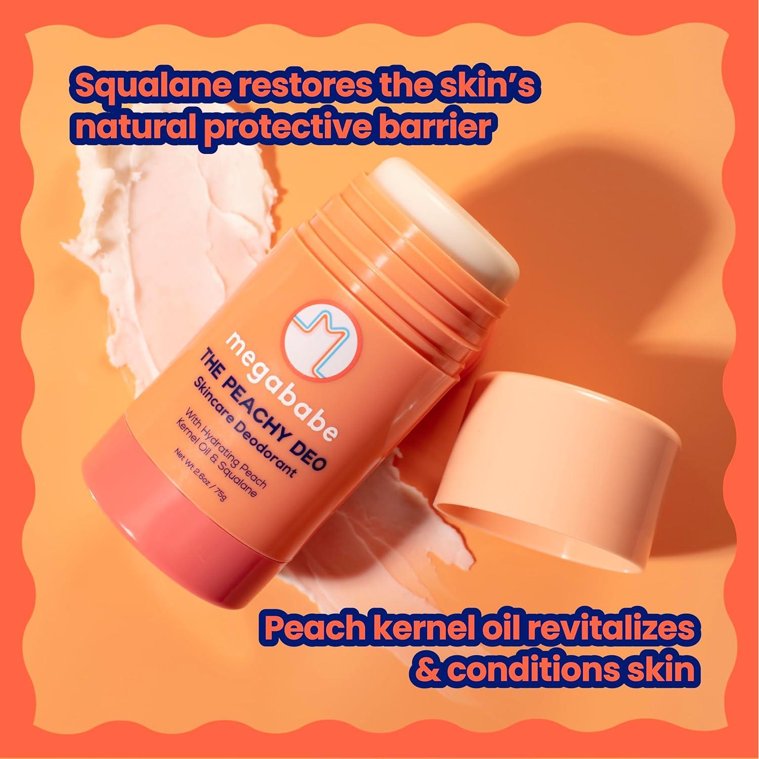 Desodorante Natural Megababe Melocotón 73.9 g - 72 Horas Sin Aluminio