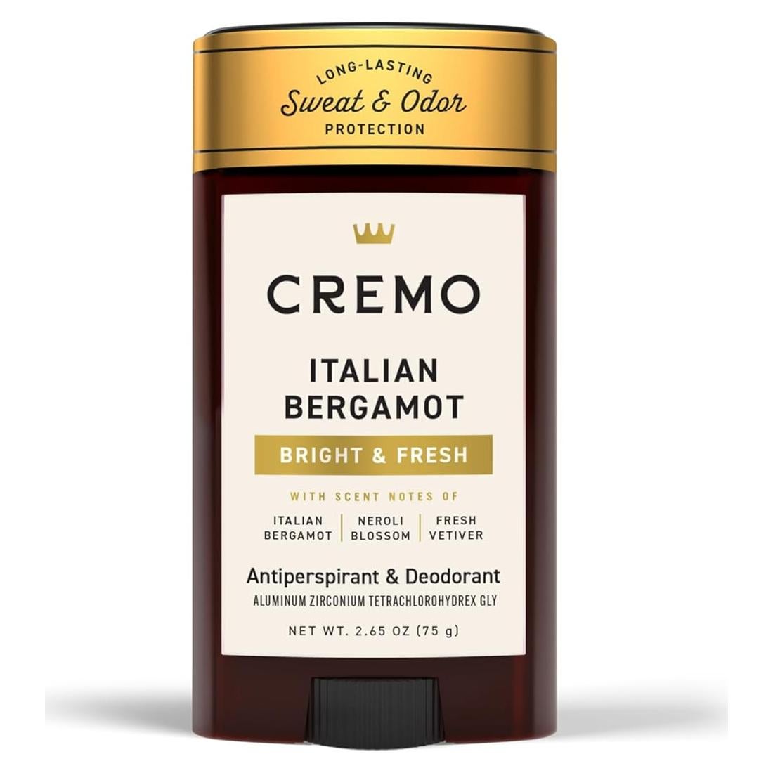 Cremo Antitranspirante Desodorante Bergamota Italiana 75g