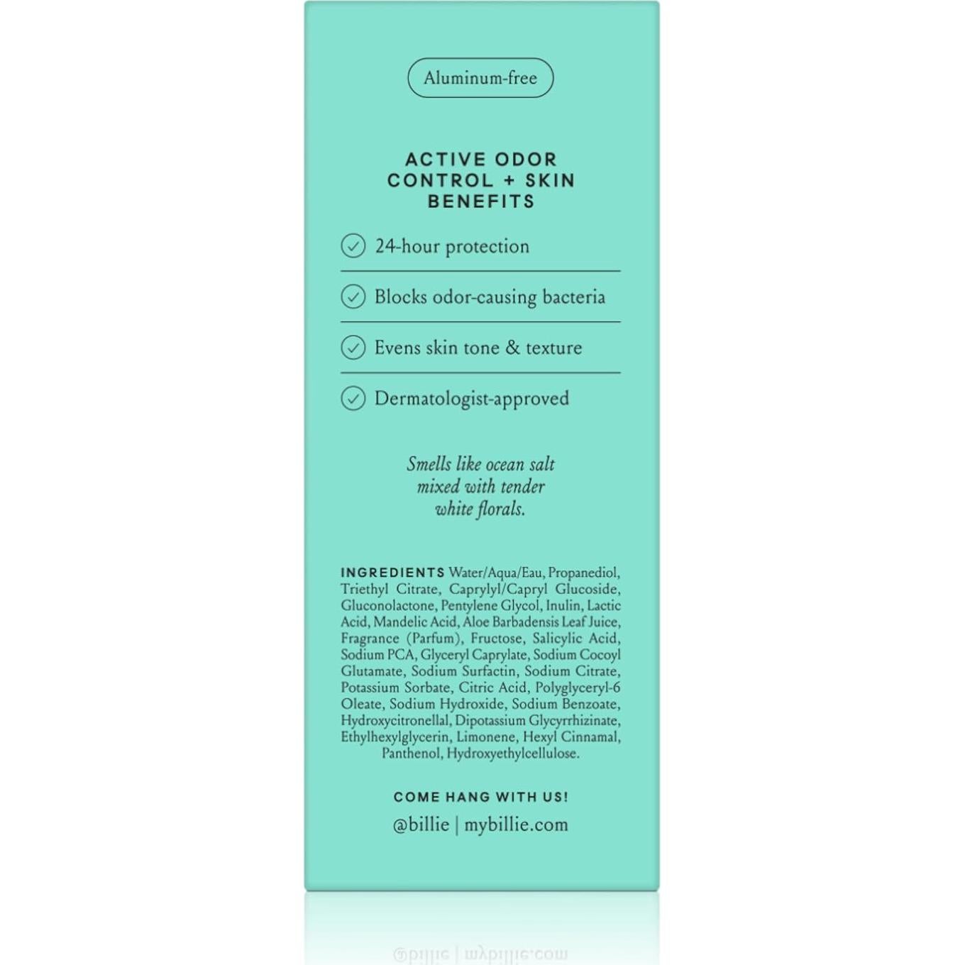 Gel Desodorante AHA Billie 24h Sin Aluminio Rosa de Marea 48g