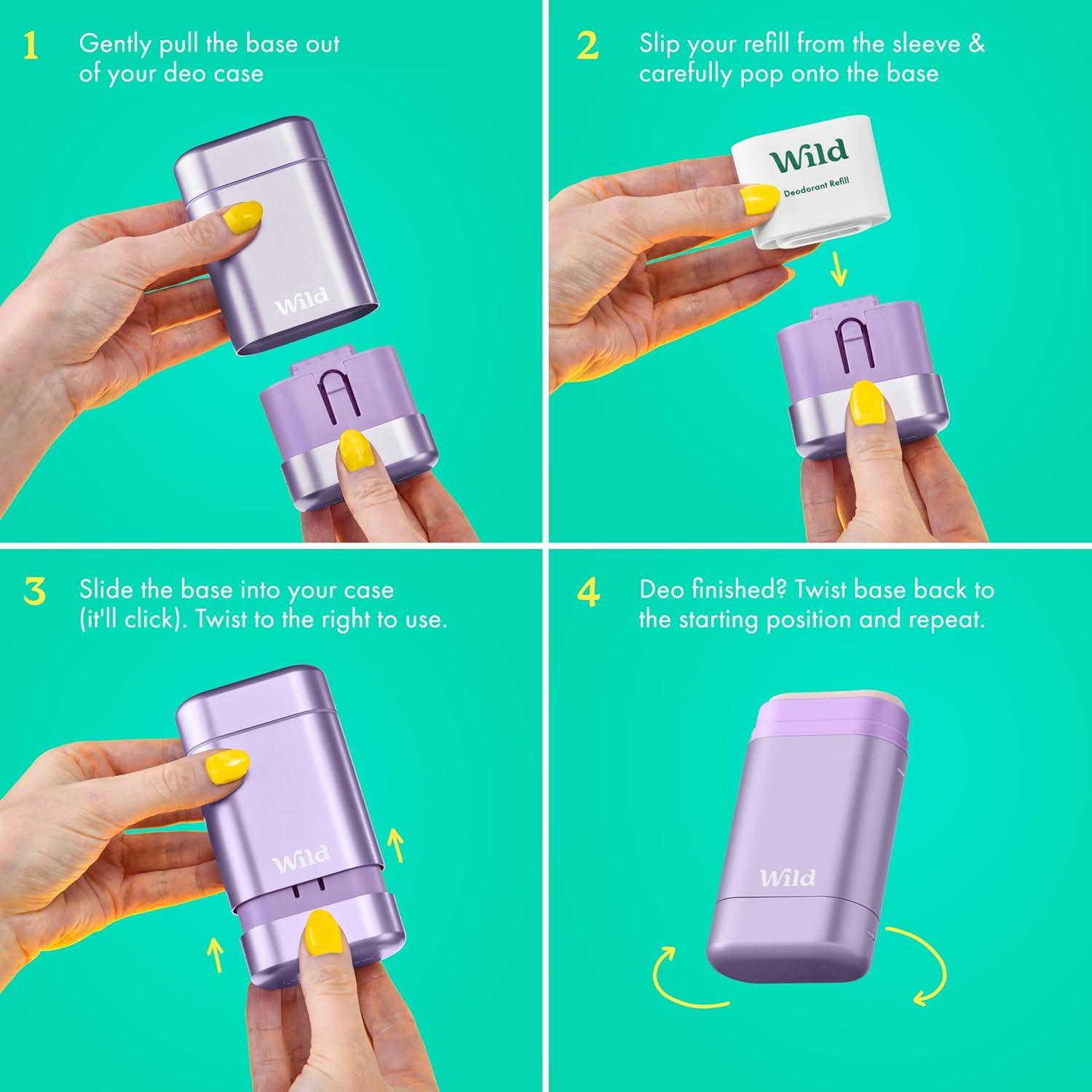 Desodorante Recargable Wild 40g Miel y Flor de Cactus Vegano