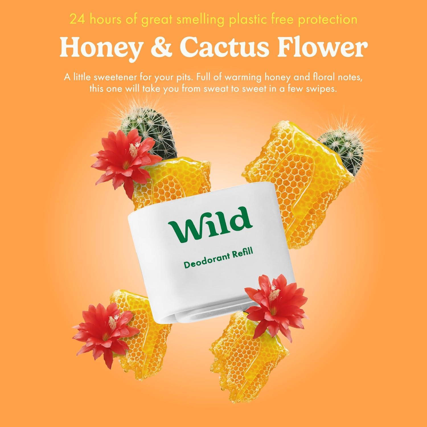 Desodorante Recargable Wild 40g Miel y Flor de Cactus Vegano