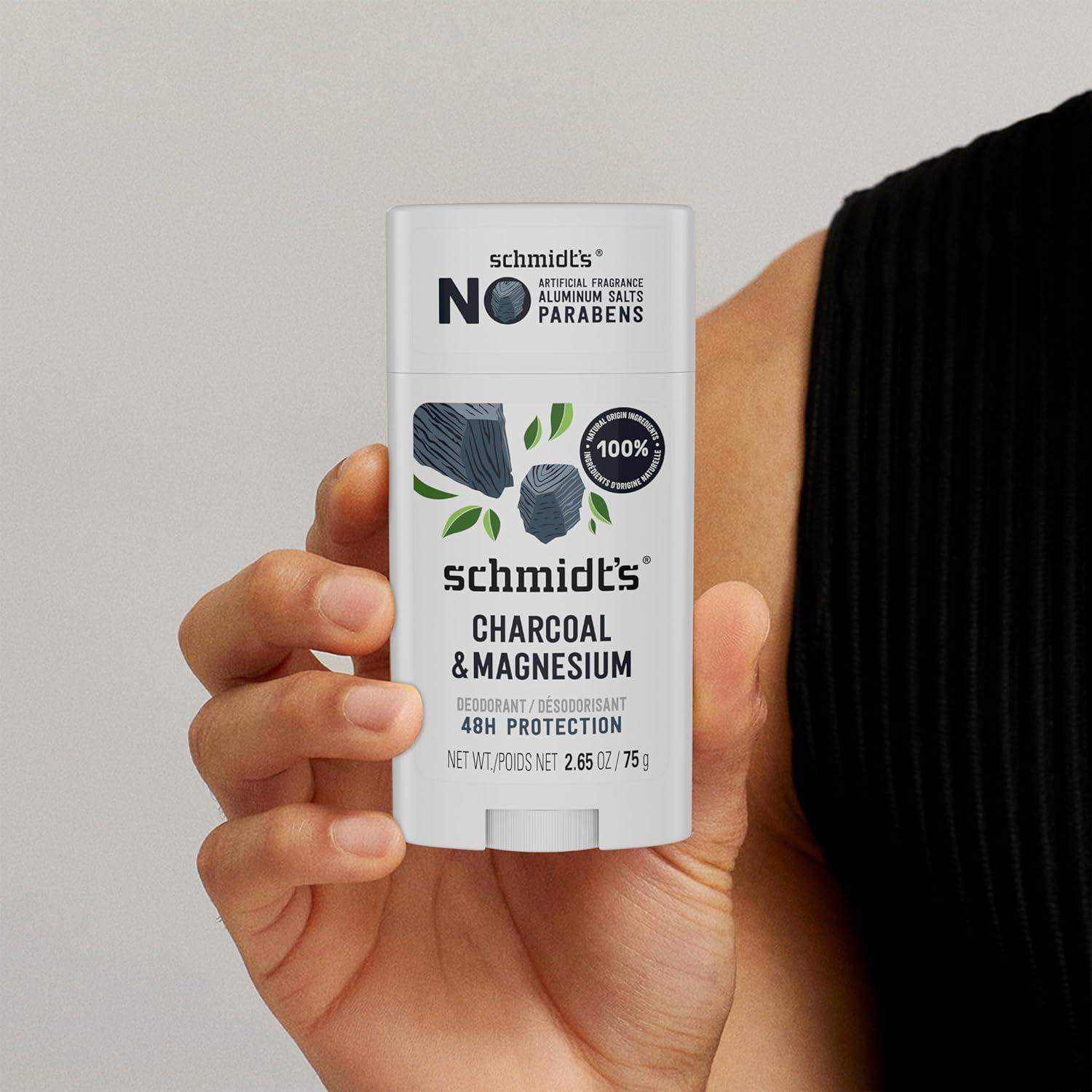 Desodorante Vegano Schmidt Sin Aluminio 75g - Carbón y Magnesio