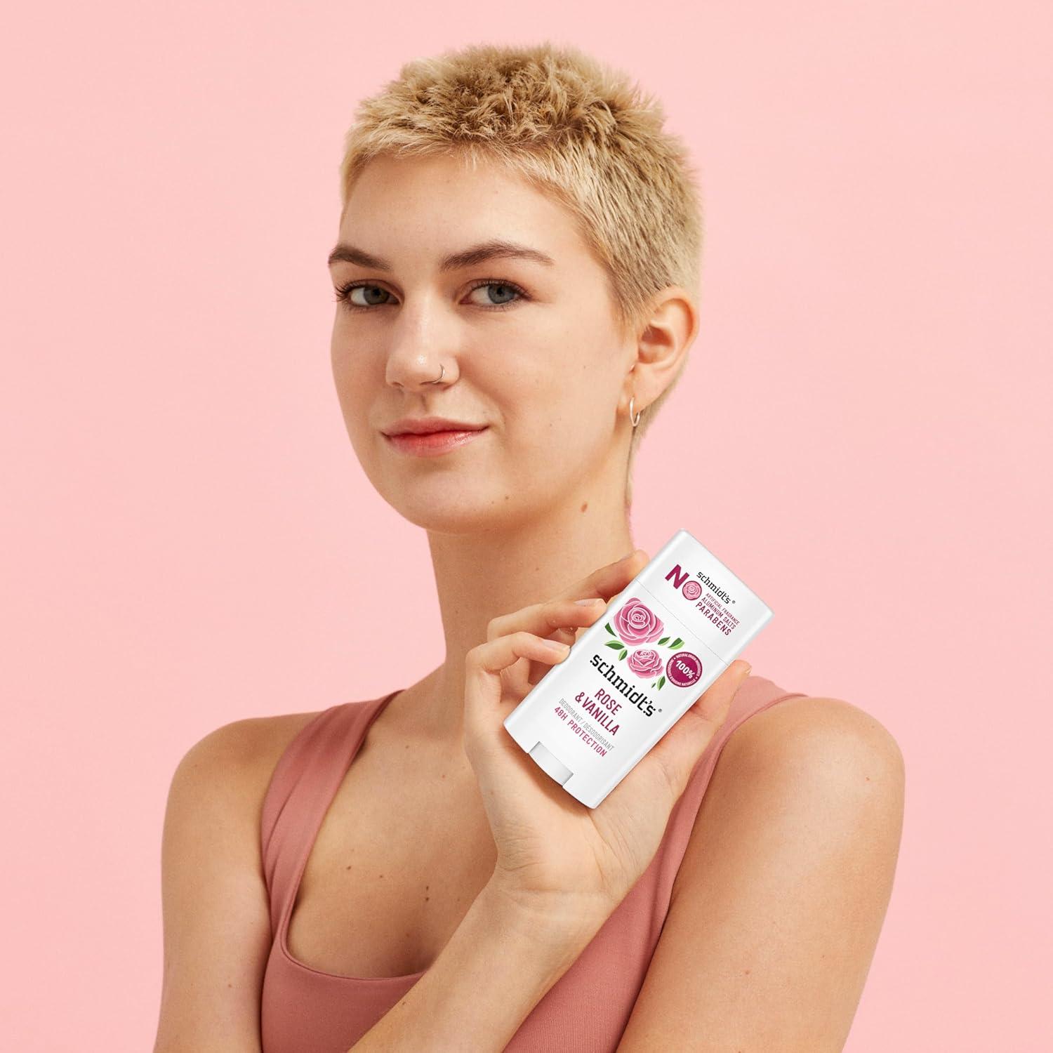 Desodorante Vegano Schmidt's Rosa y Vainilla 75 g Sin Aluminio