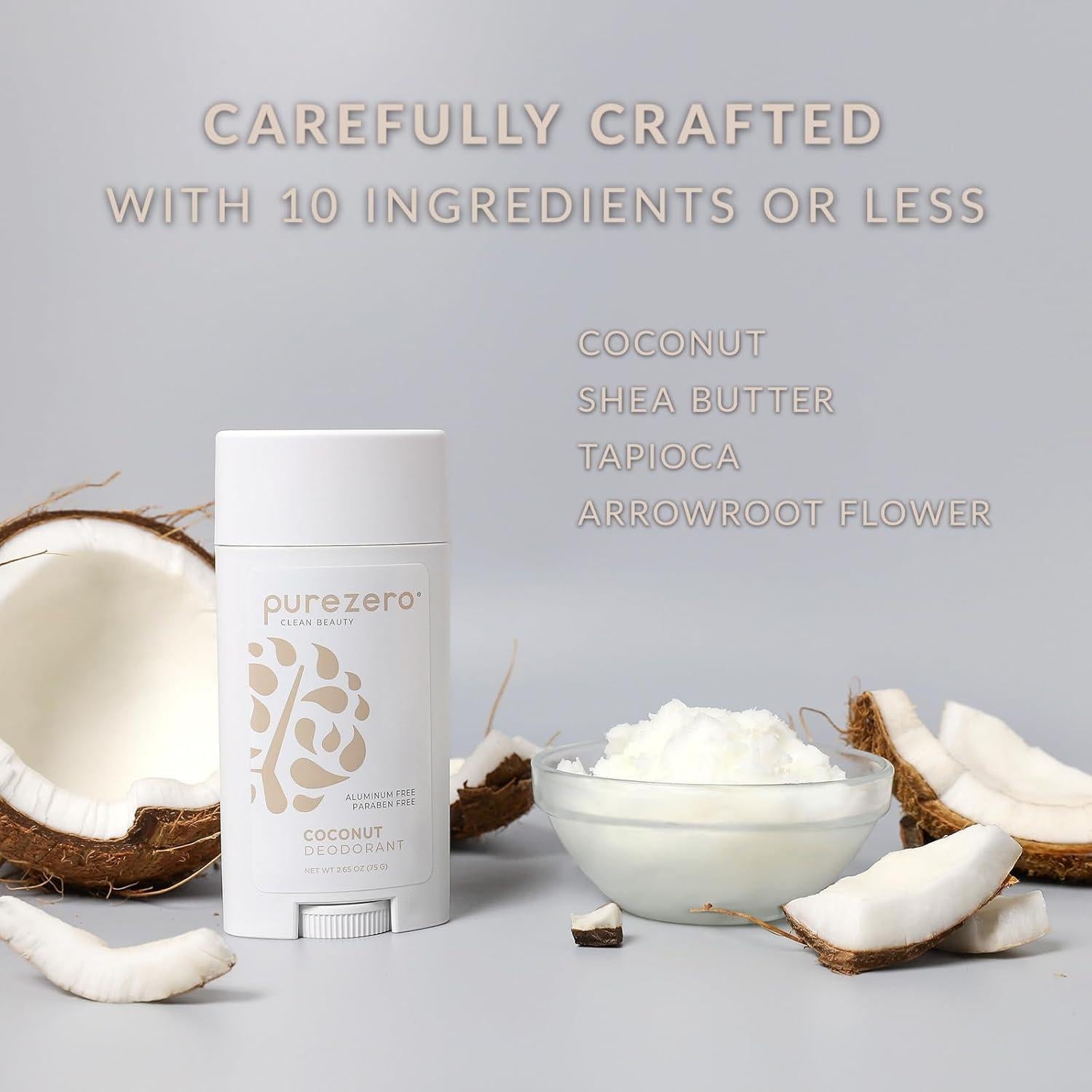 Desodorante Natural Purezero Coco 108g Libre de Aluminio