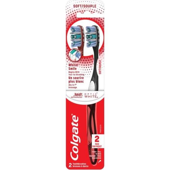 Cepillo de Dientes Colgate 360° Avanzado Blanqueador 2 Piezas