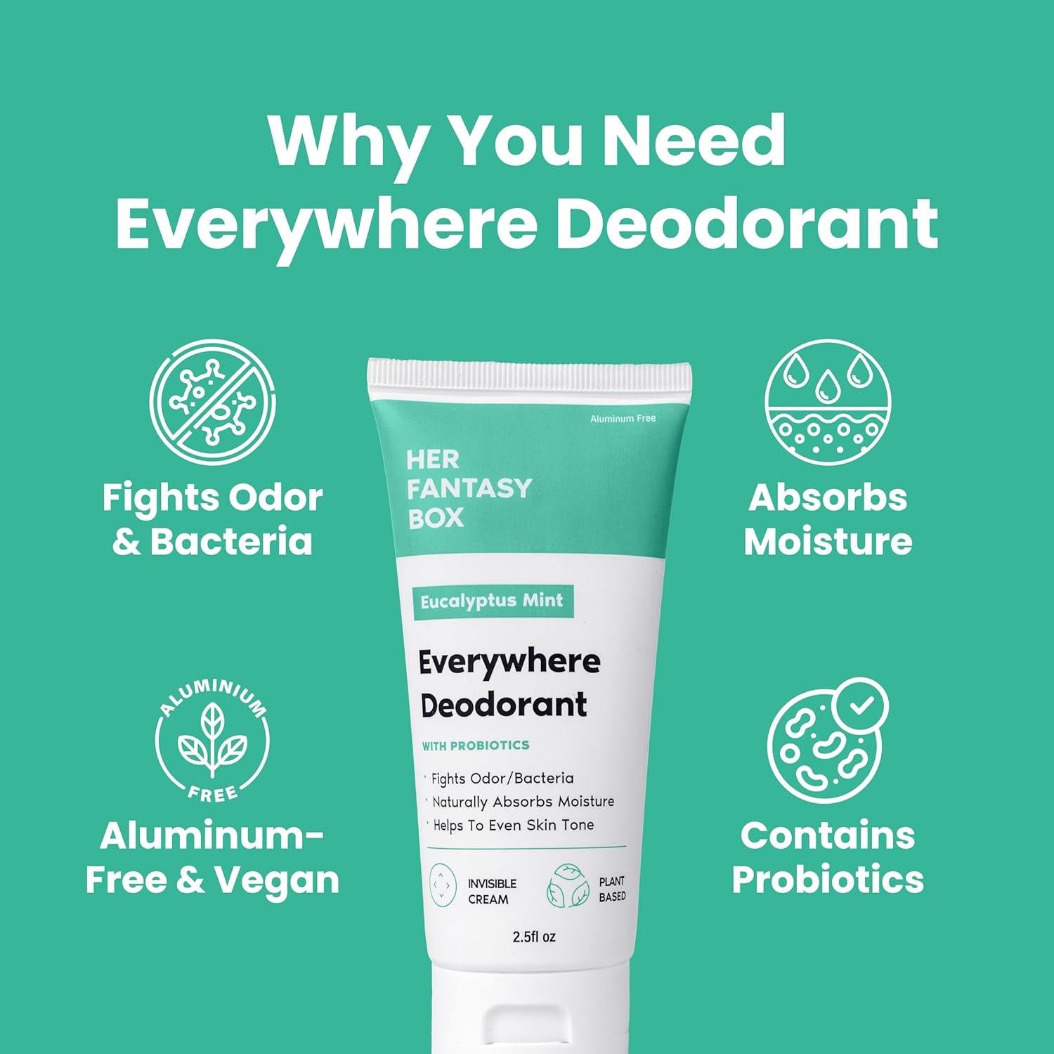 Desodorante Natural Caja de Fantasía con Probioticos Aroma Menta