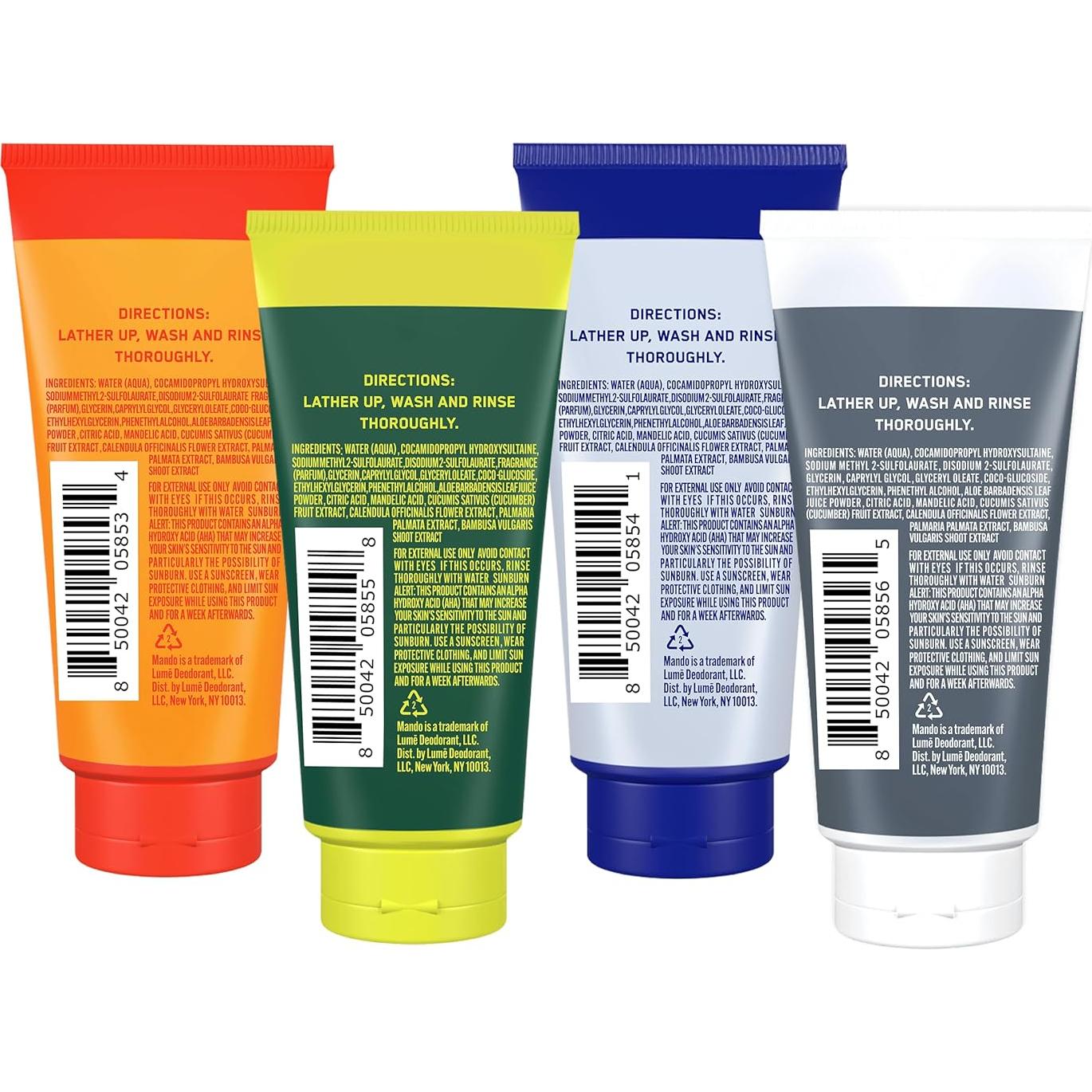 Gel de Ducha Mando - Control de Olores 24 Horas - Paquete de 4