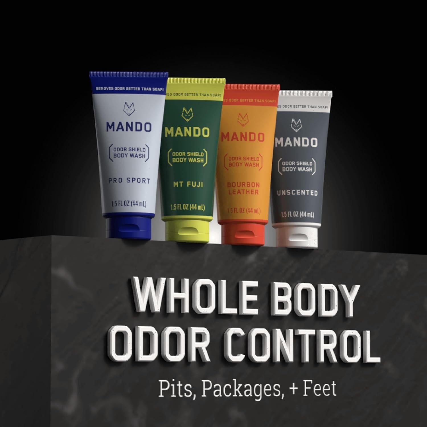 Gel de Ducha Mando - Control de Olores 24 Horas - Paquete de 4