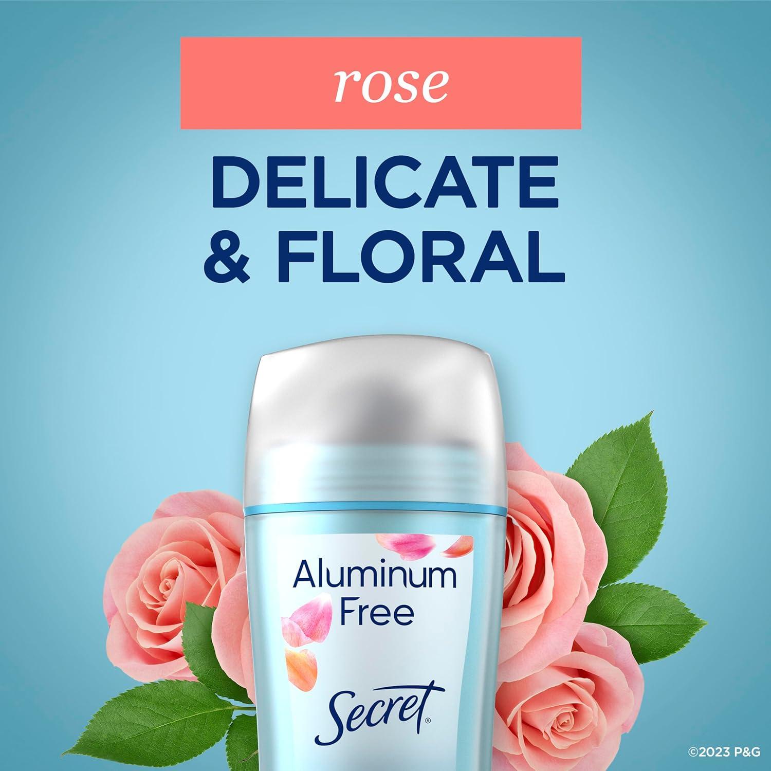 Desodorante Sólido Libre de Aluminio Secret Rosa 68g - Paquete de 3