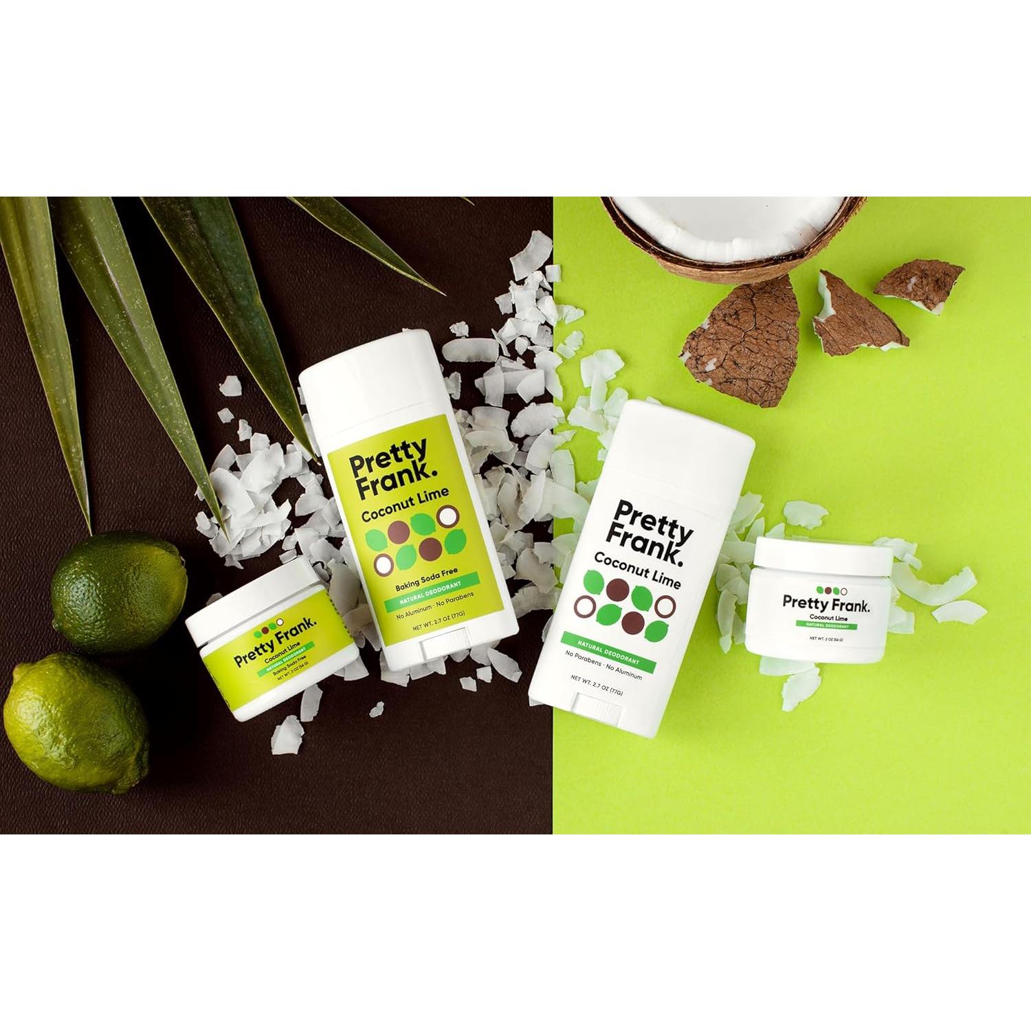 Desodorante Natural Pretty Frank Coco Lima 76.2g Sin Aluminio