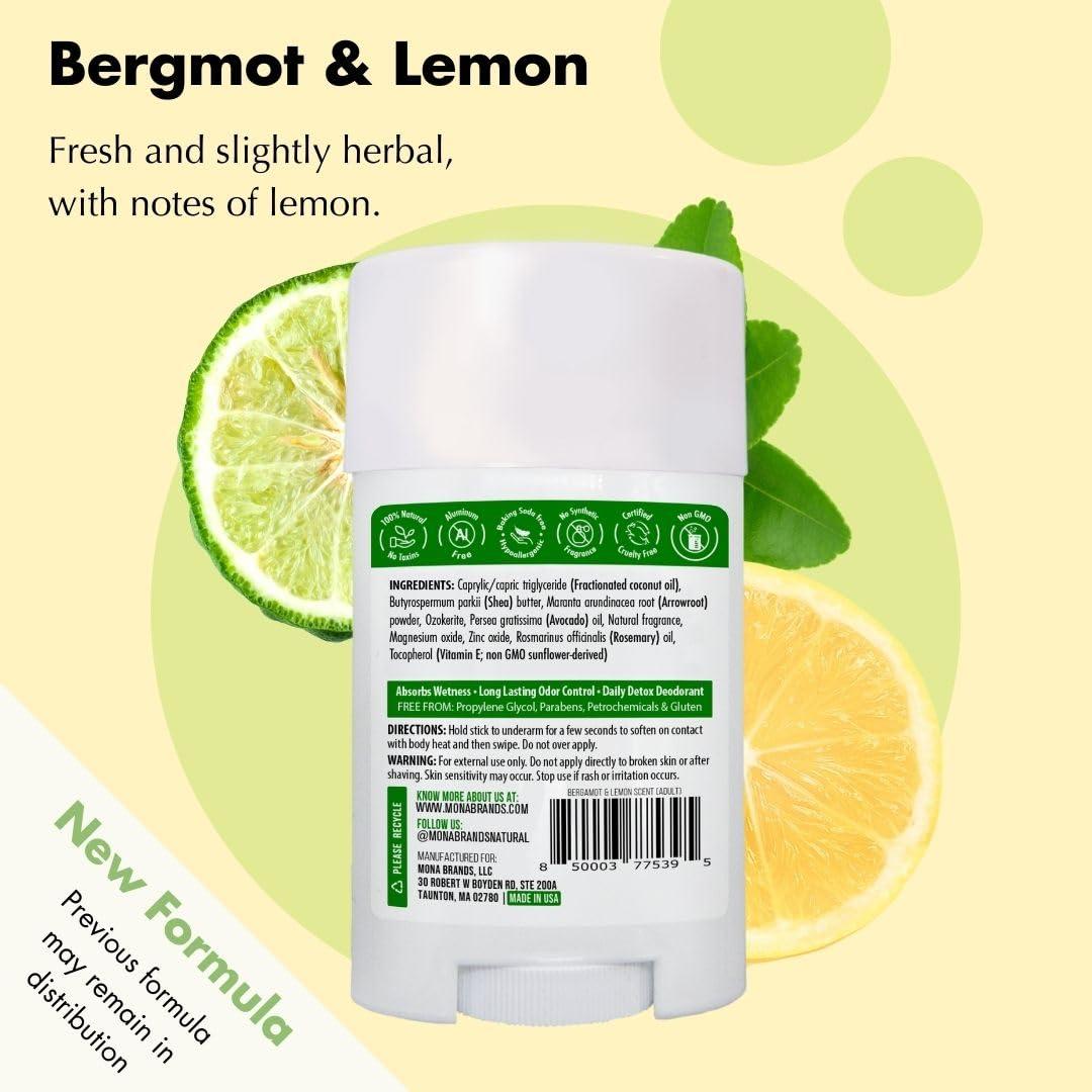 Desodorante Natural MONA BRANDS Bergamota Limón 49.87 g Piel Sensible