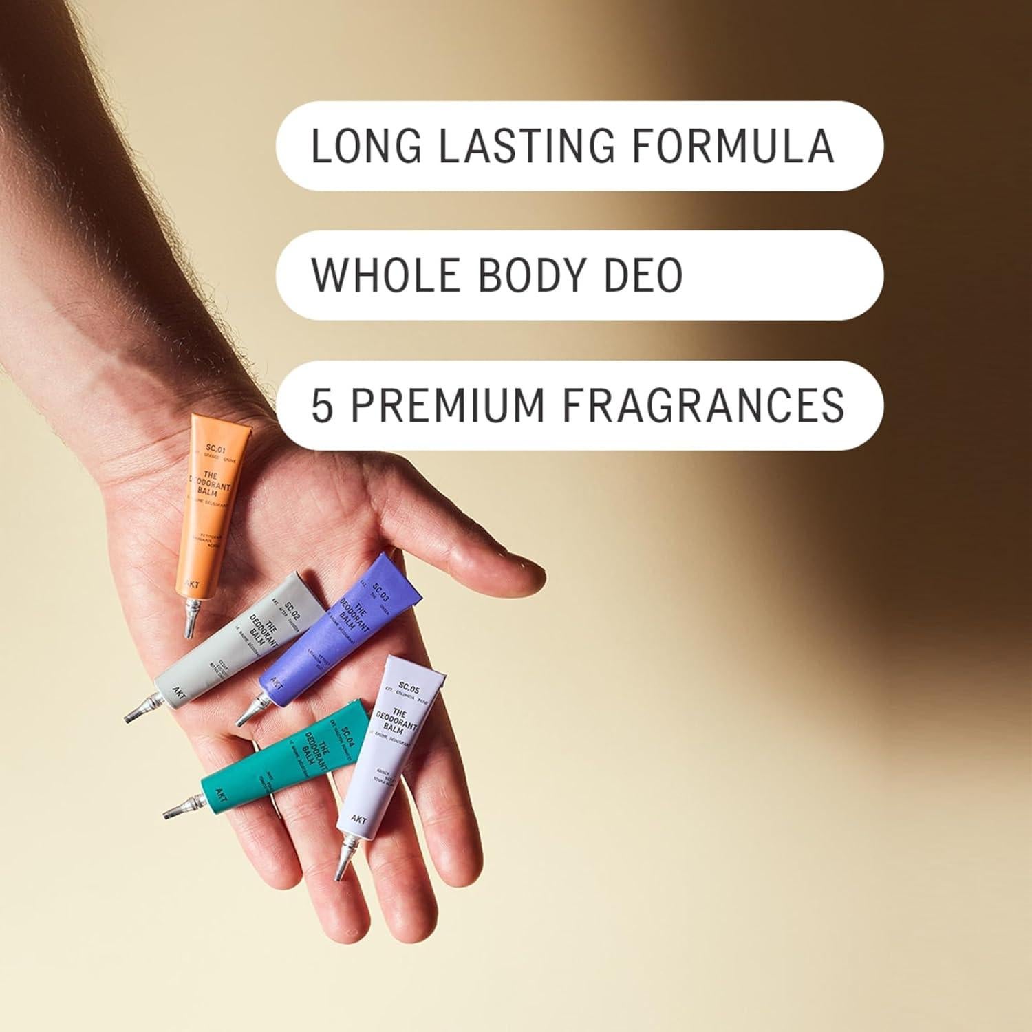 Set de 5 Balsamos Desodorantes Naturales AKT 4.73 ml