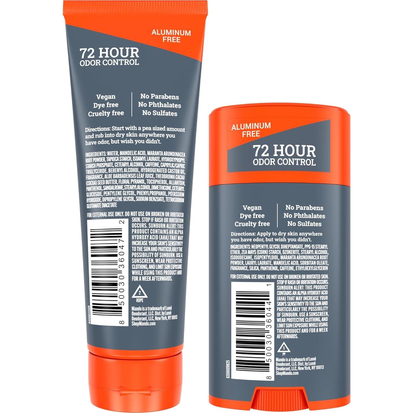 Desodorante Corporal Mando Mt Fuji - 1 Tubo 85g + 1 Barra 73g