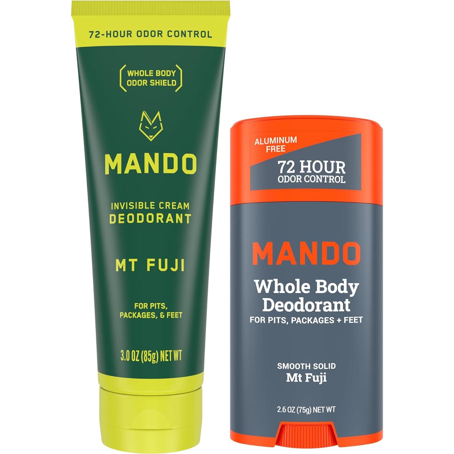 Desodorante Corporal Mando Mt Fuji - 1 Tubo 85g + 1 Barra 73g