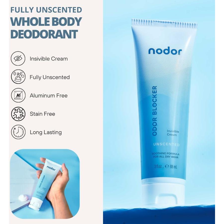 Desodorante Corporal Nodor - Crema Invisible Sin Aluminio 85 g
