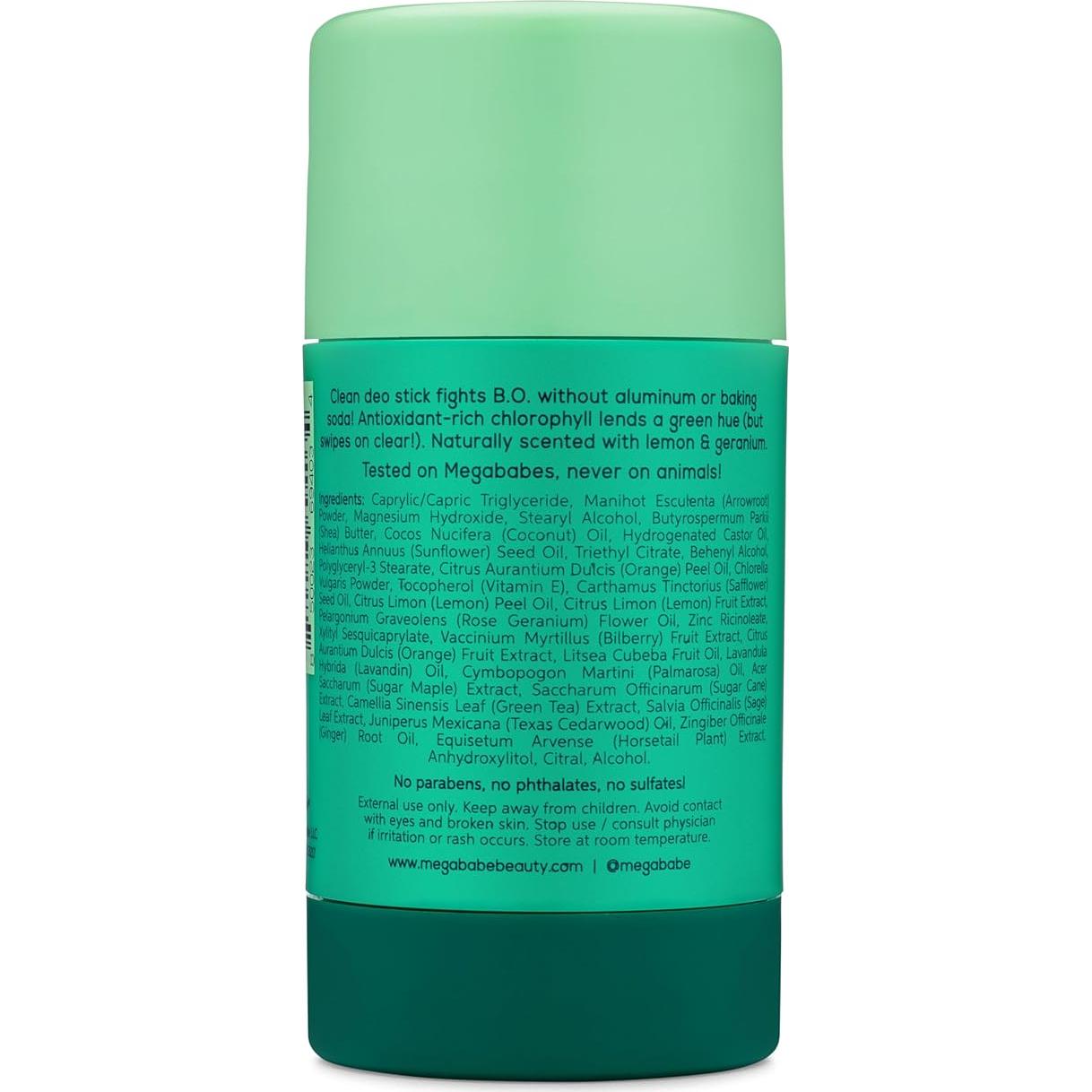 Desodorante Natural Megababe Green Deo 73.71 g - Geranio y Limón