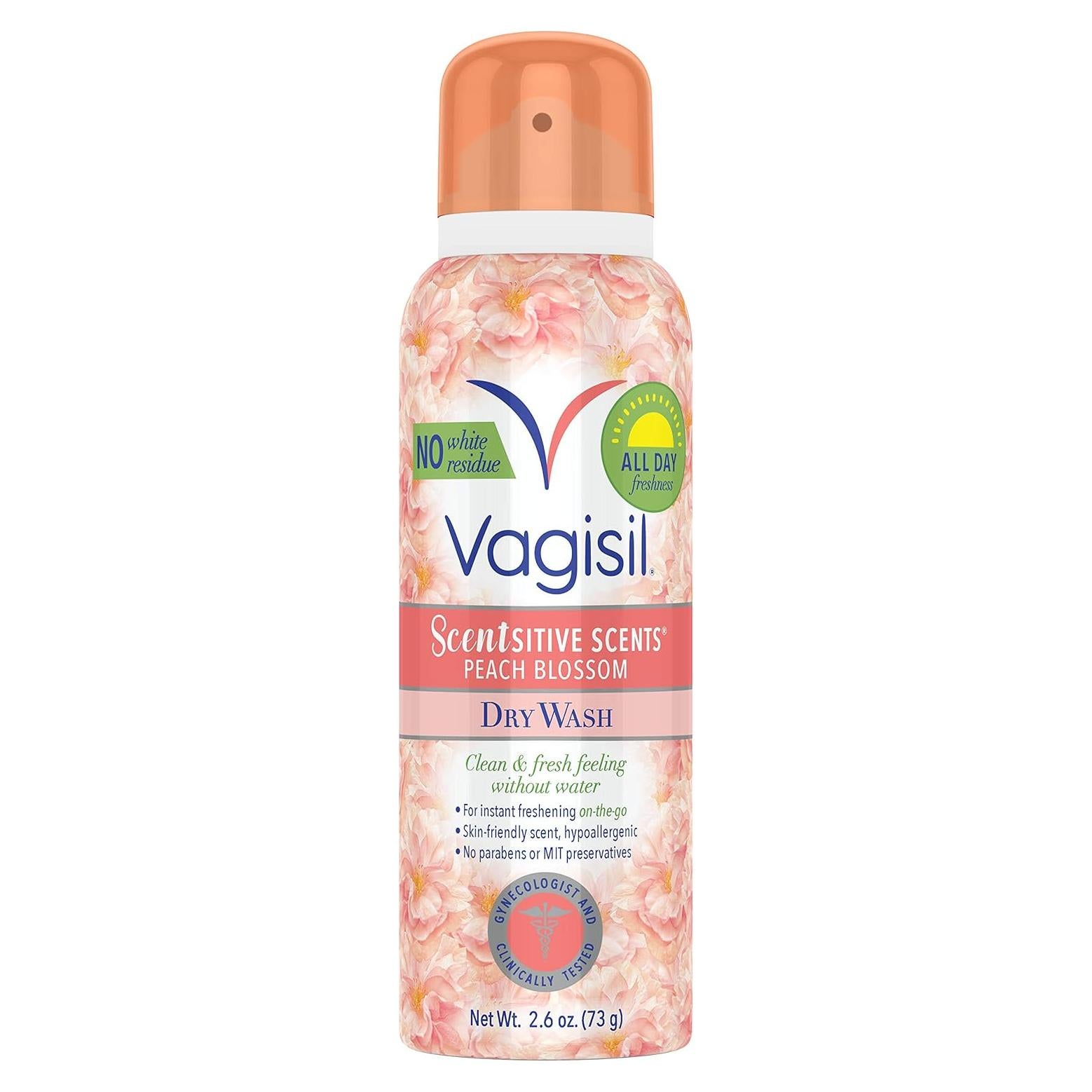 Desodorante en Spray Vagisil Scentsitive Scents 73.71g Flor de Durazno