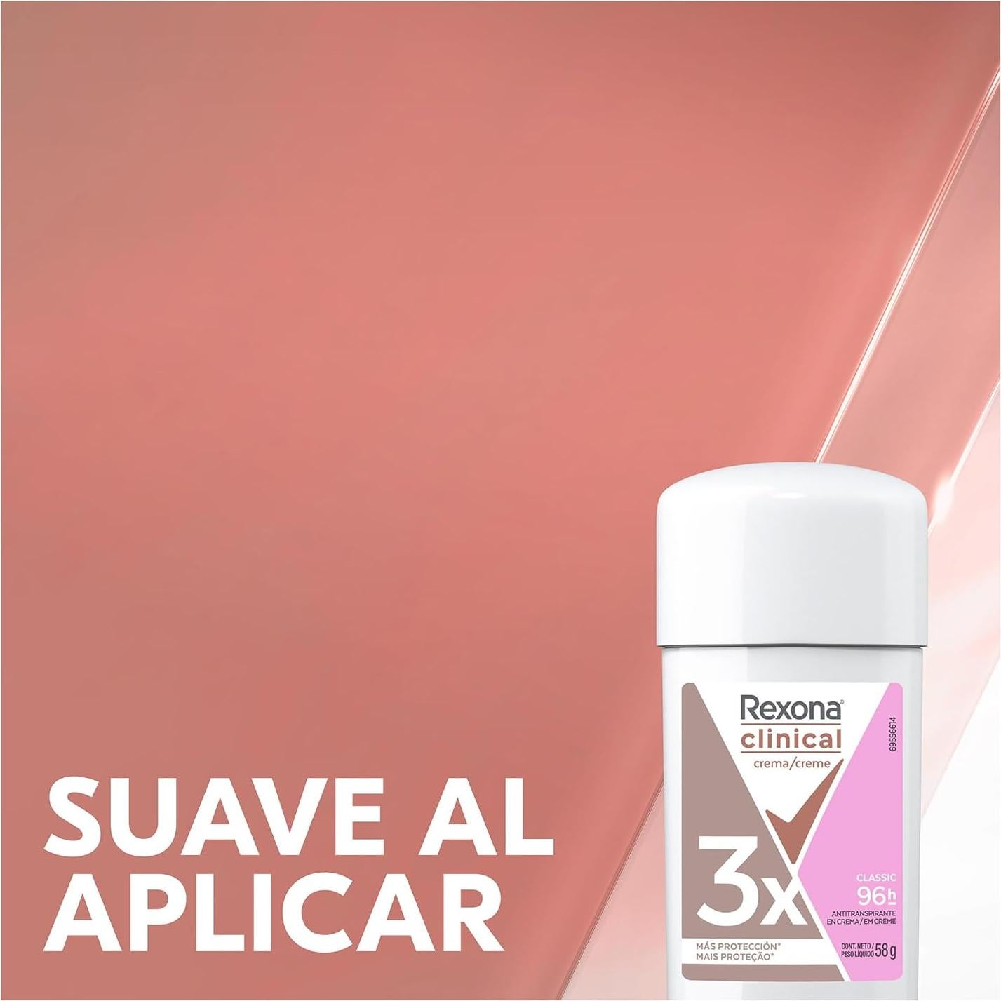 Desodorante Clínico Rexona 58g - Protección 96 horas