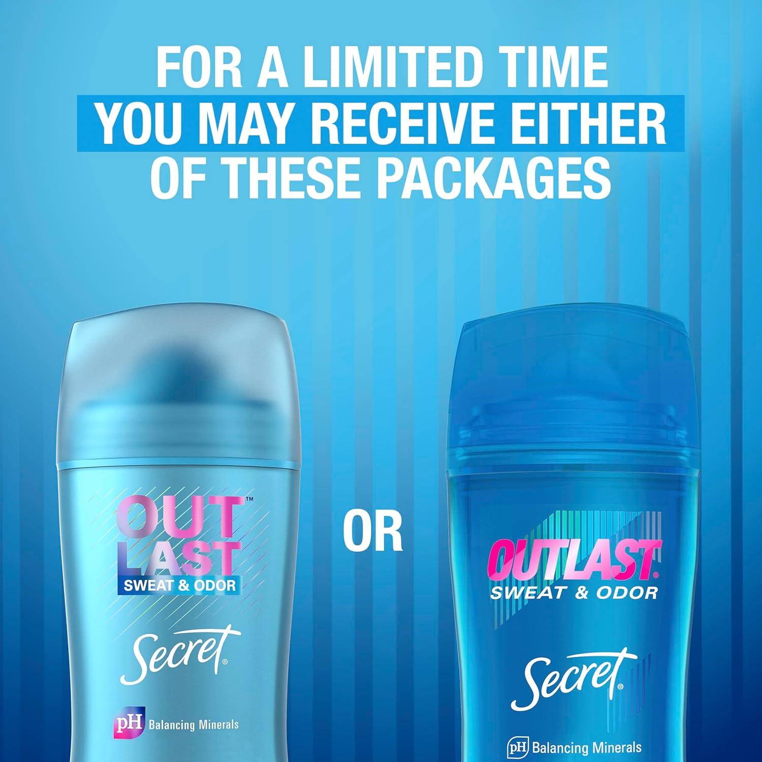 Desodorante Antitranspirante Secret Outlast 74.8g - 72 Horas Protección