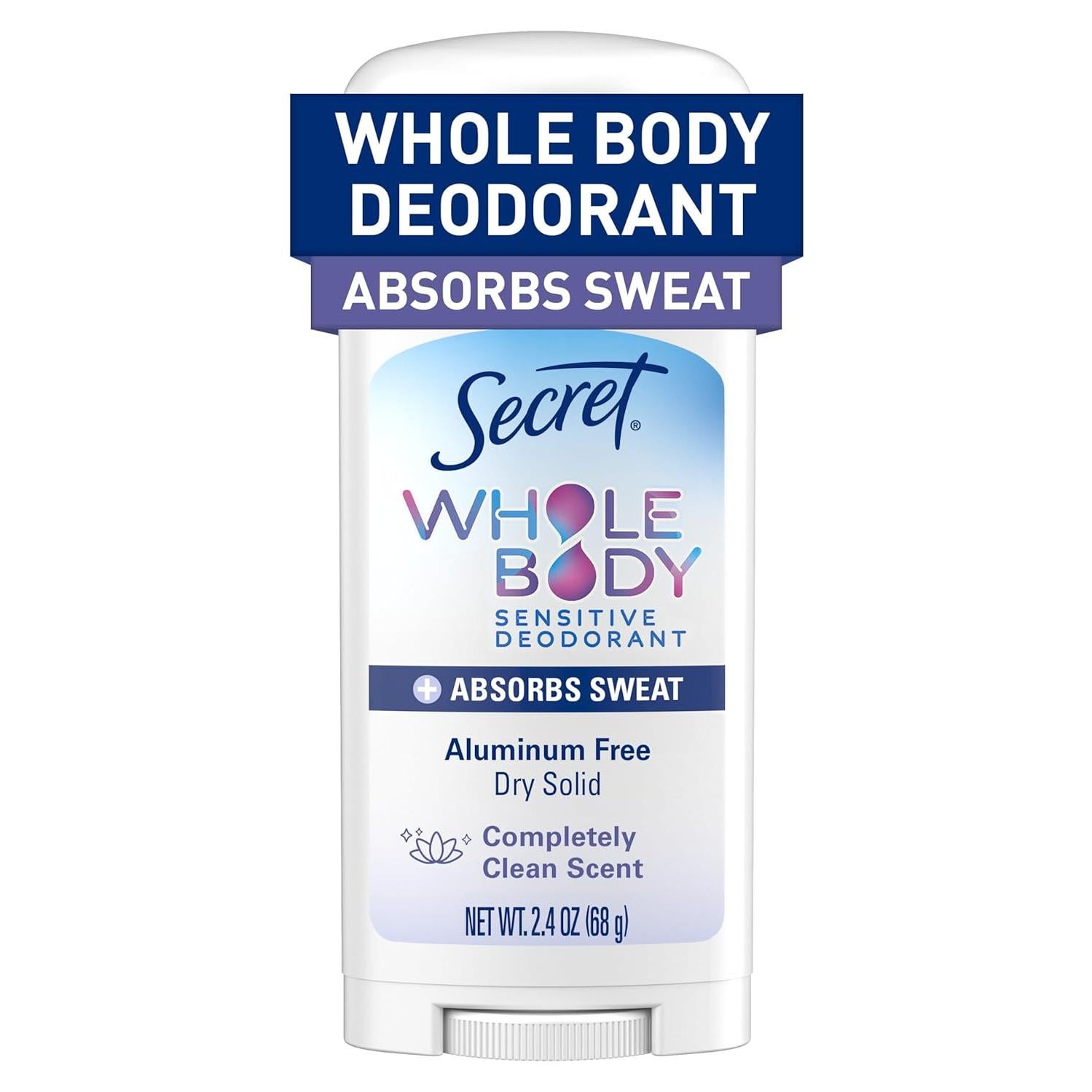 Desodorante Corporal Seco Stick Secret 68 g Sin Aluminio