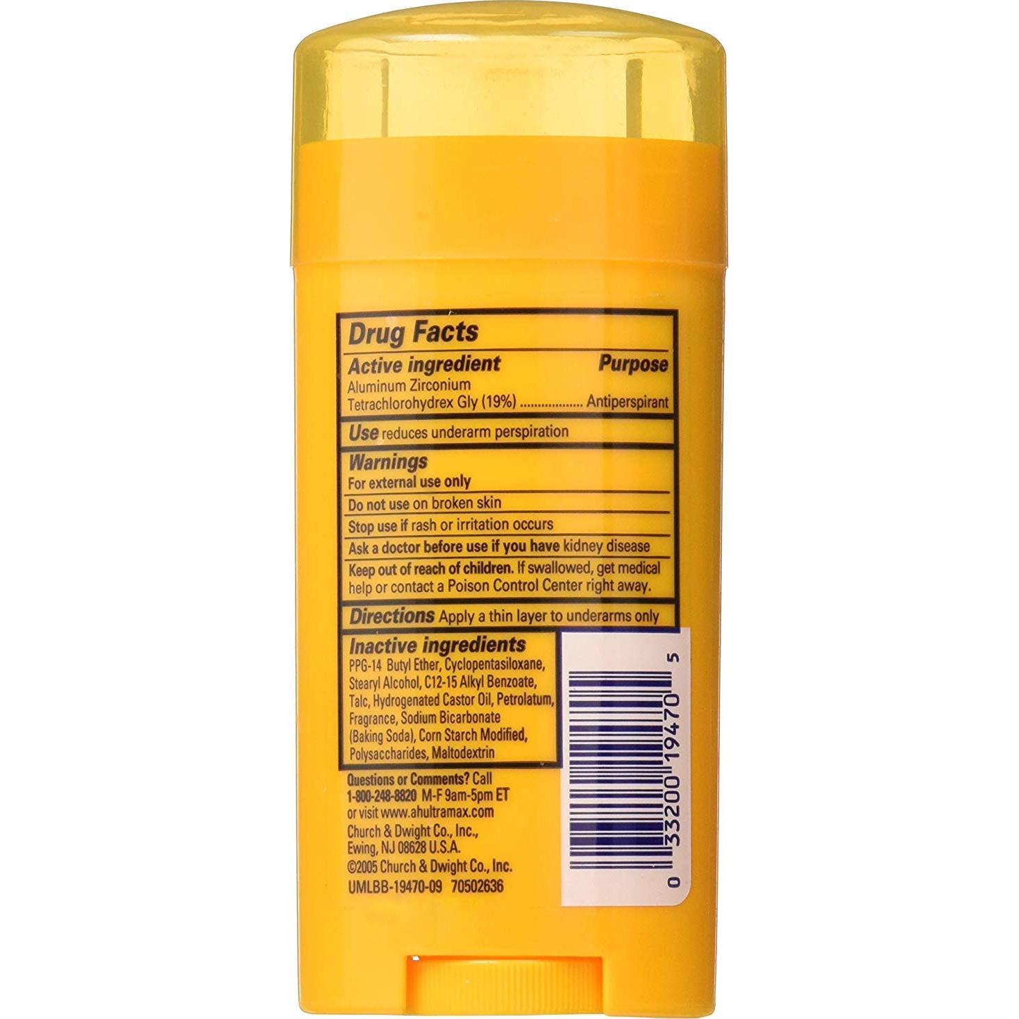 Antitranspirante Arm & Hammer Ultramax 2.6 oz Paquete de 2