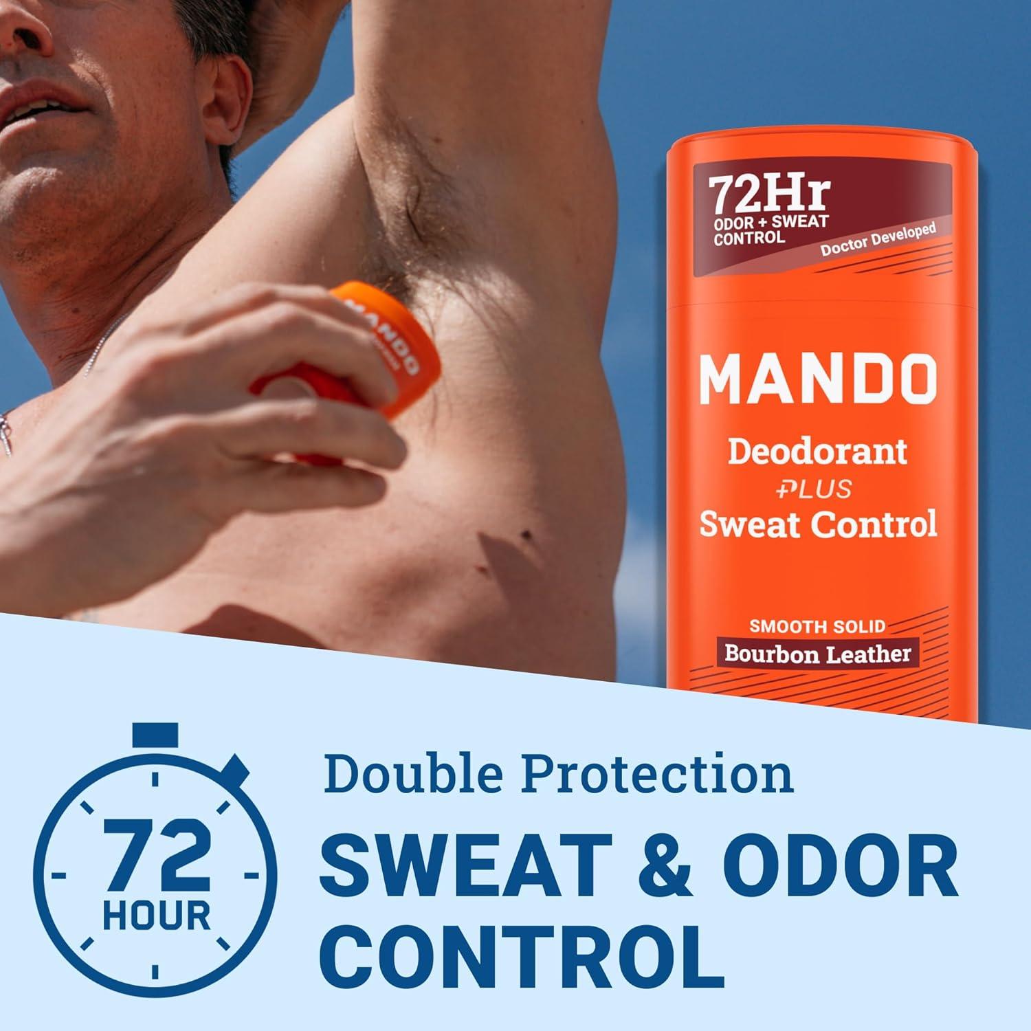 Desodorante Antitranspirante Mando 74.9 g Cuero Bourbon Paquete 2